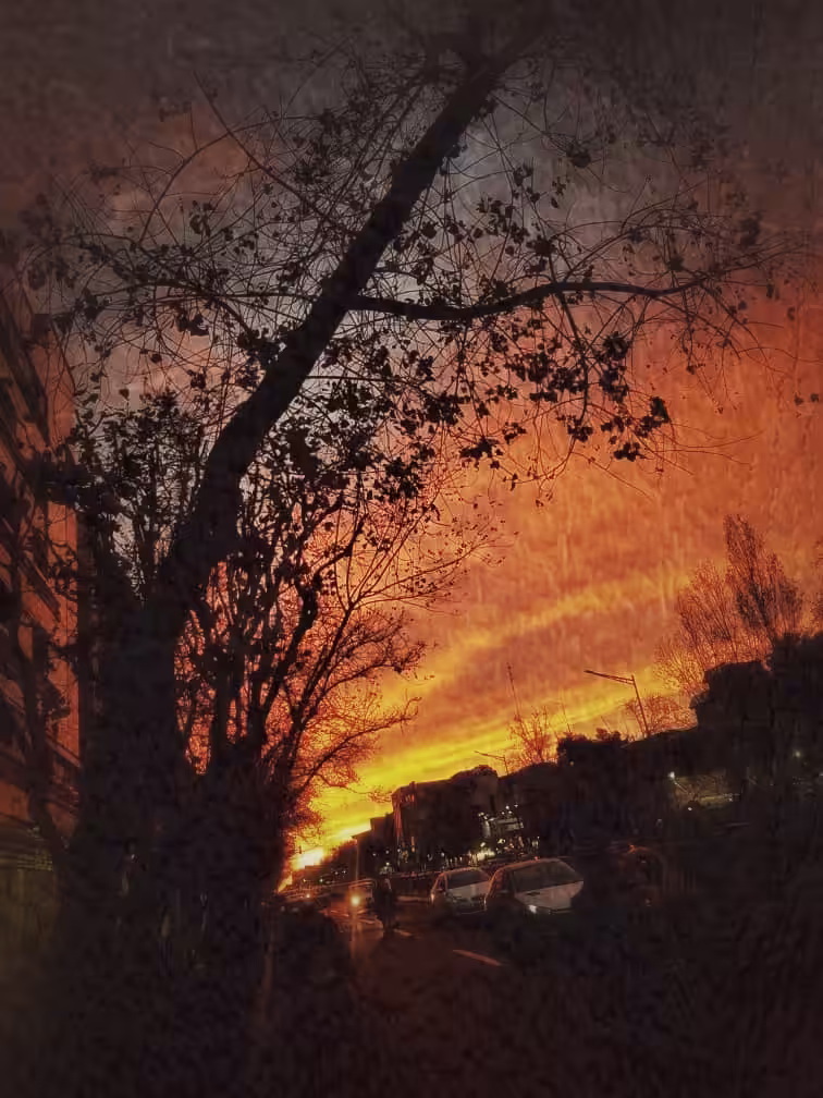 Street sunset
