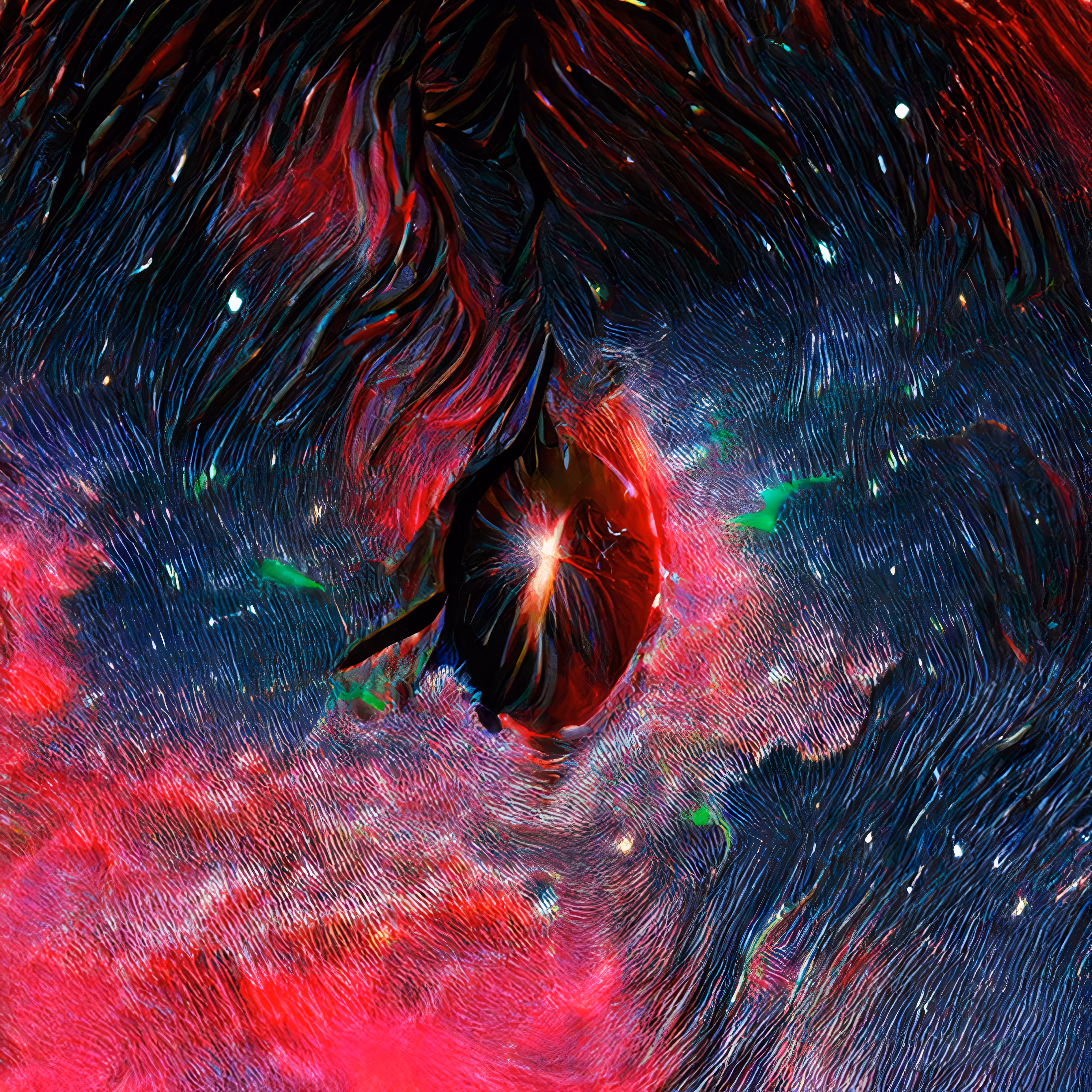 Painting of the glow in the sky