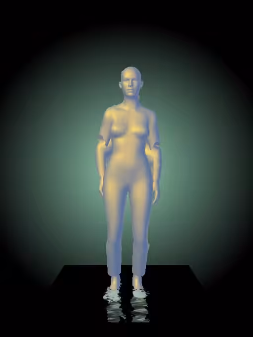 The Jumping Sunlit Cobalt Woman #5816