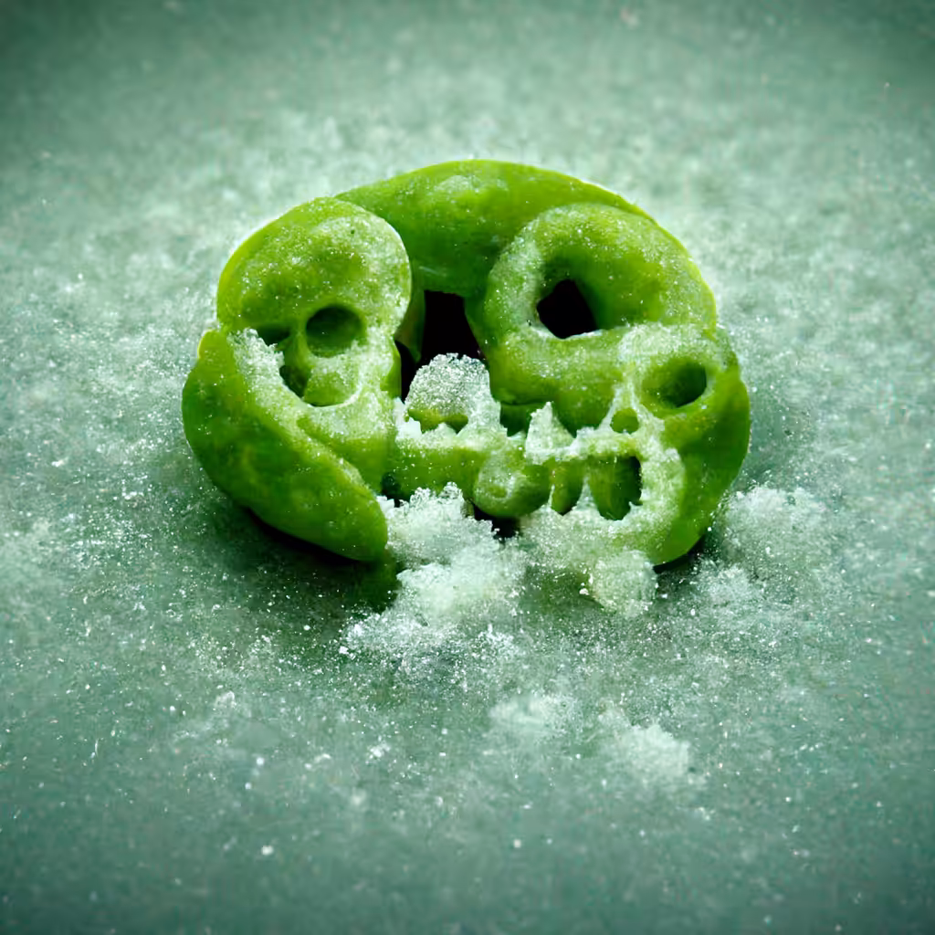 An infinite loop of death covered frozen peas.