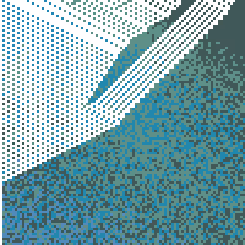 Colored Elementary Cellular Automaton #263
