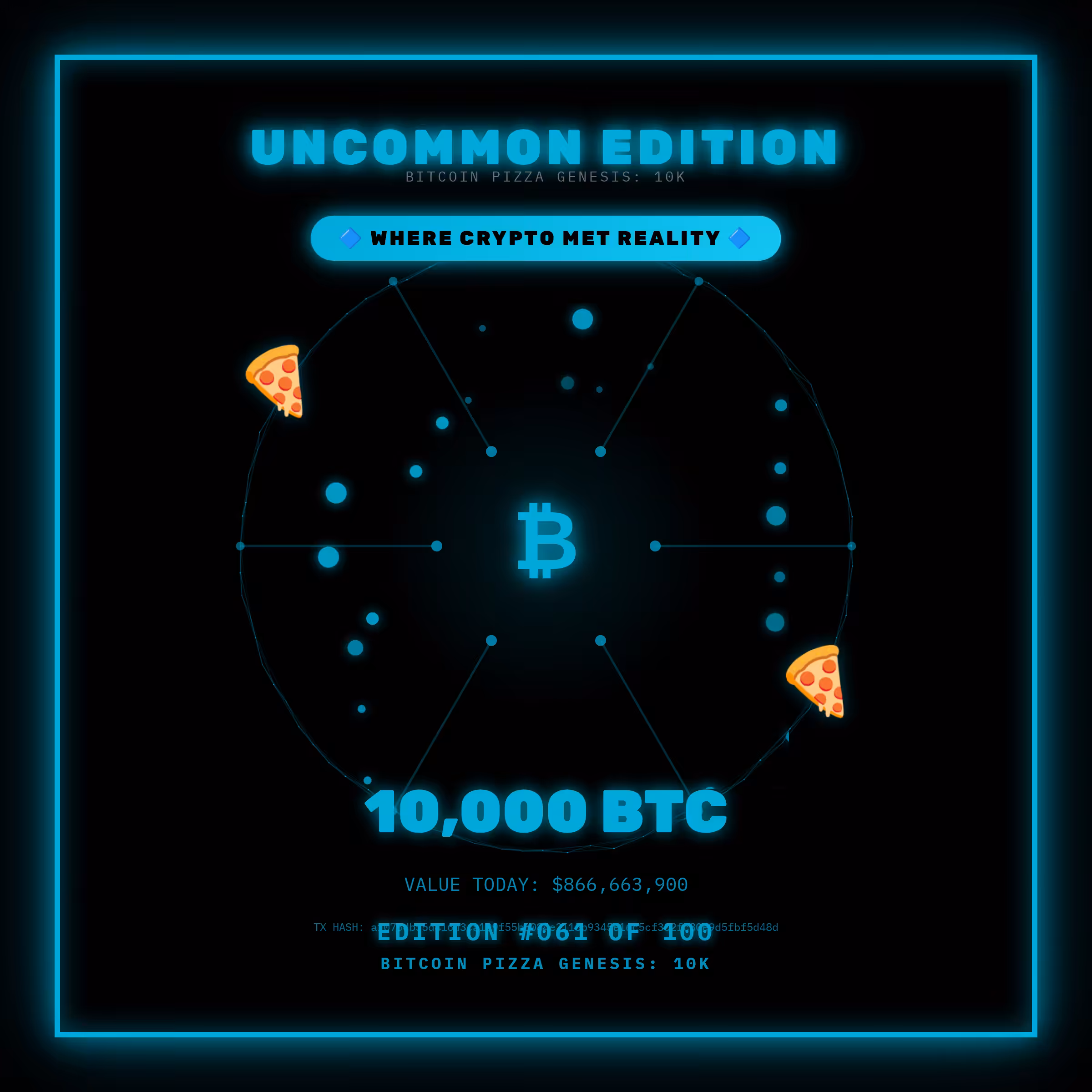 Bitcoin Pizza Genesis: 100 - UNCOMMON #061