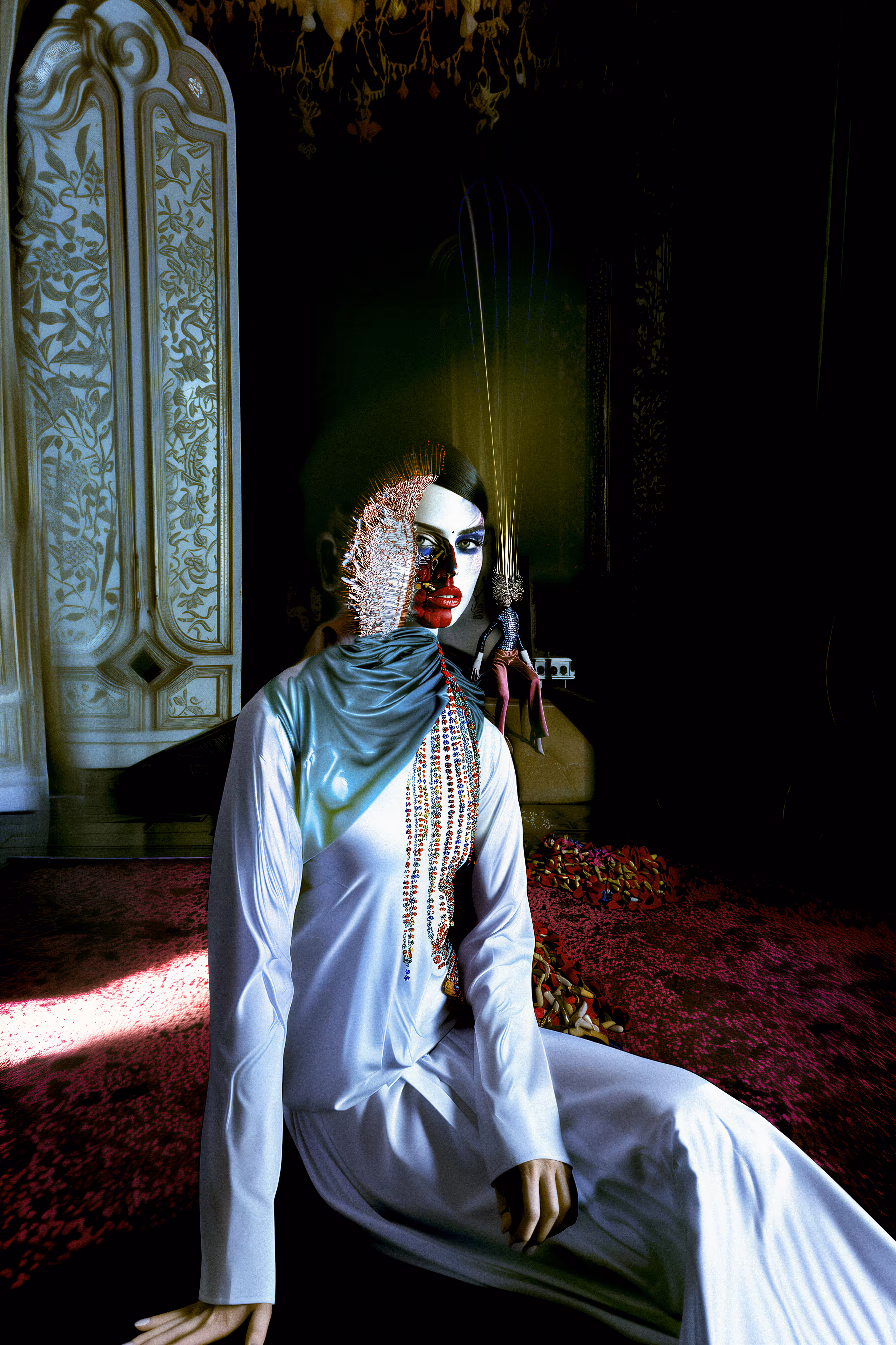 Accumulation of world memories: A Room Eroded by the Blue Light of the Past