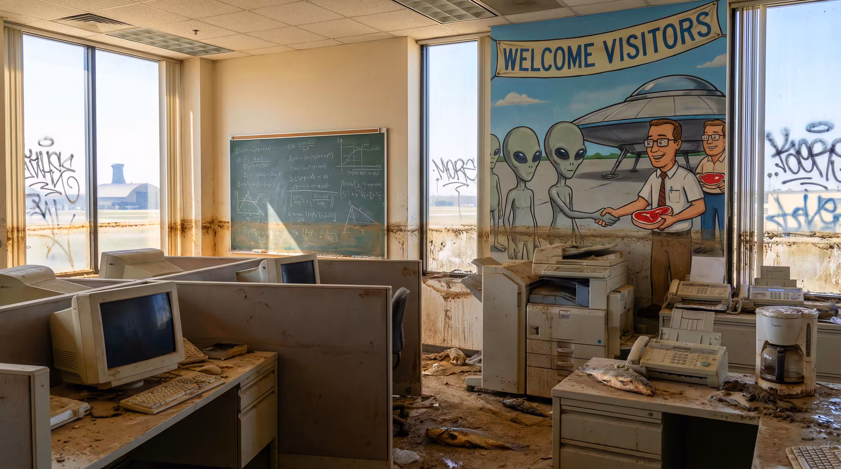 cinematic widescreen: abandoned office