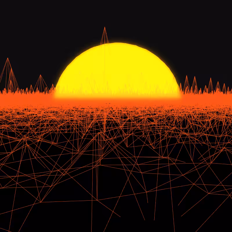 Generative Retrowave Field #105