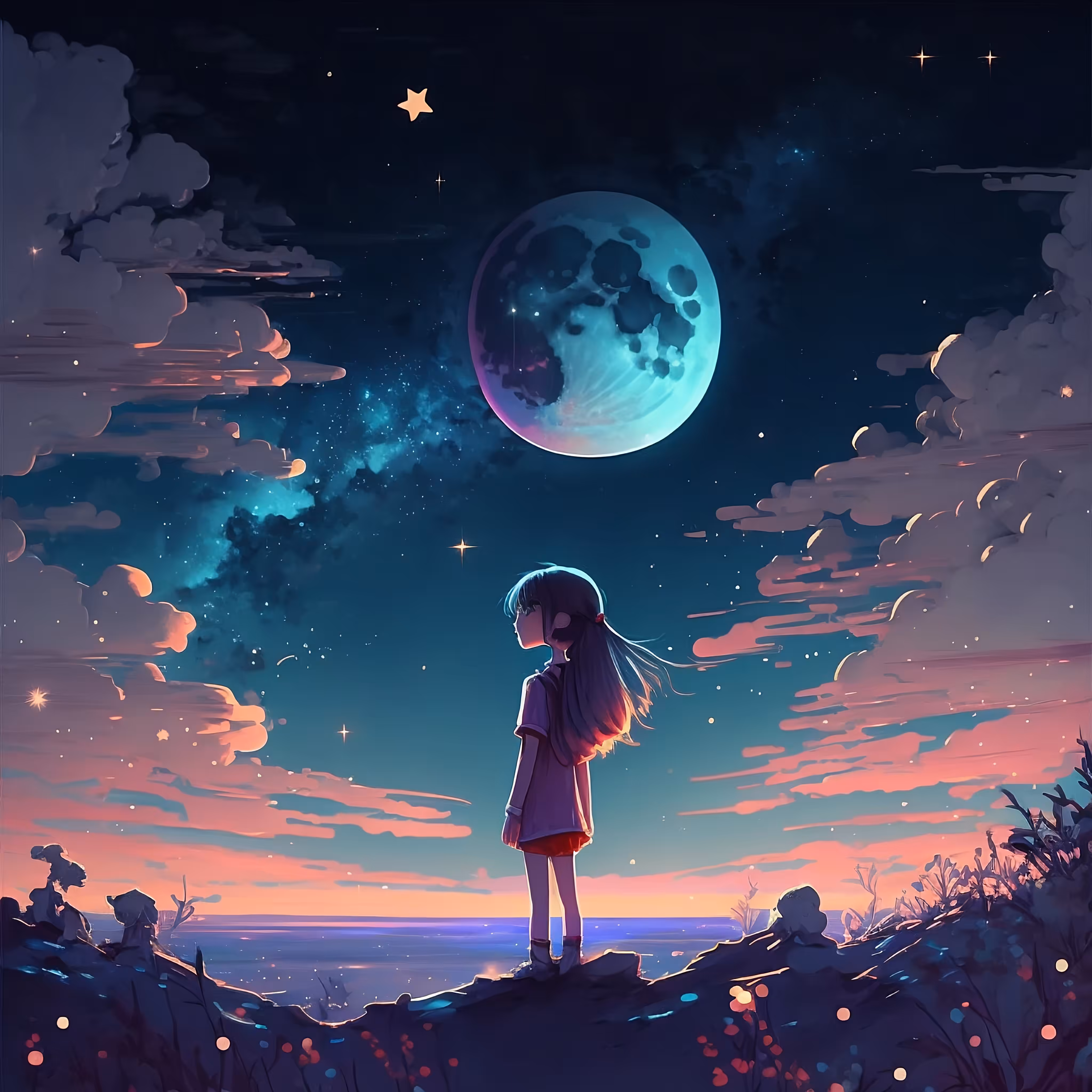 Talking to the moon... 🌙