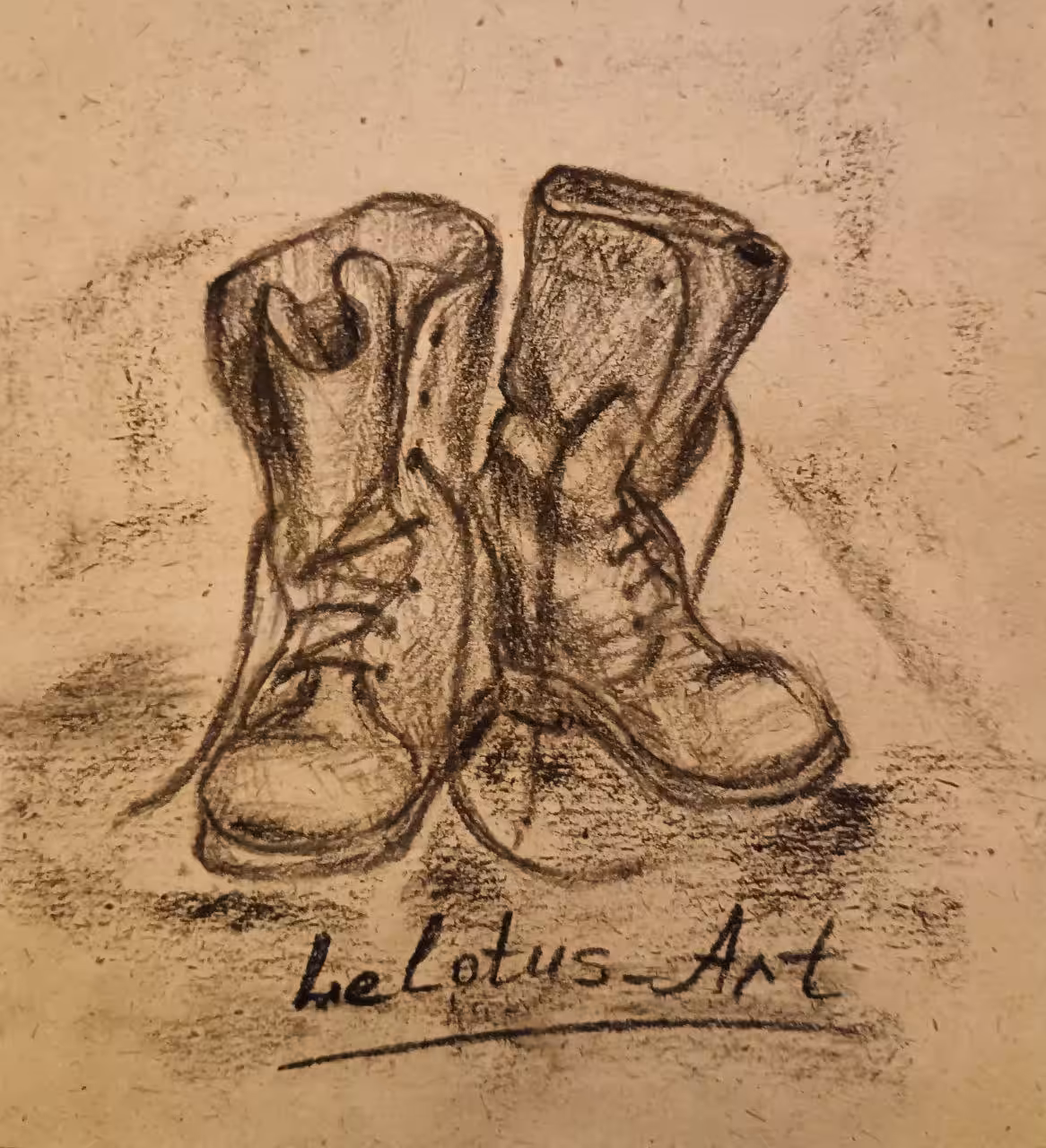 Charcoal Inktober 2024: Day 3 "Boots" Ботинки
