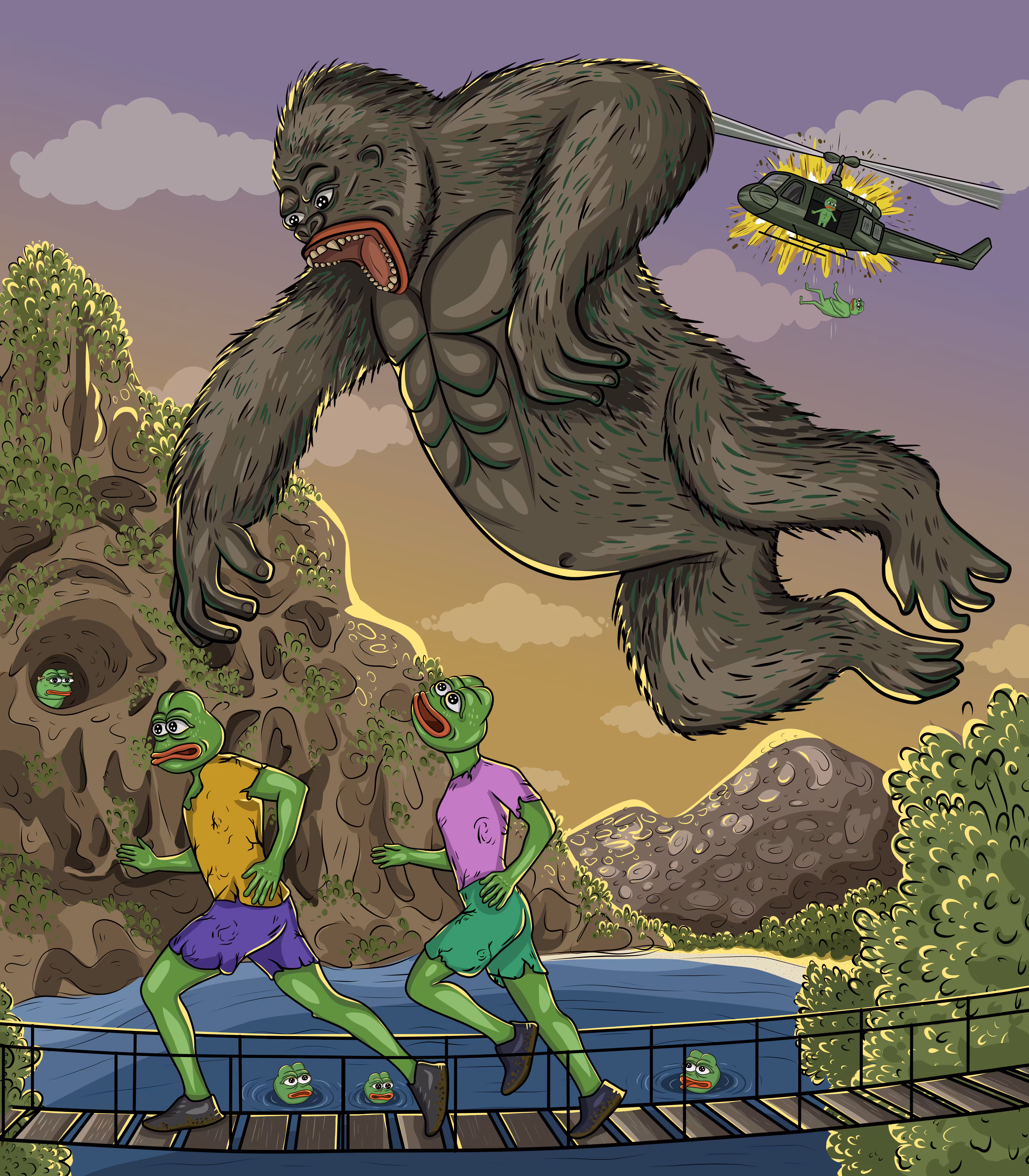 FRIENDS PEPE AND KONG