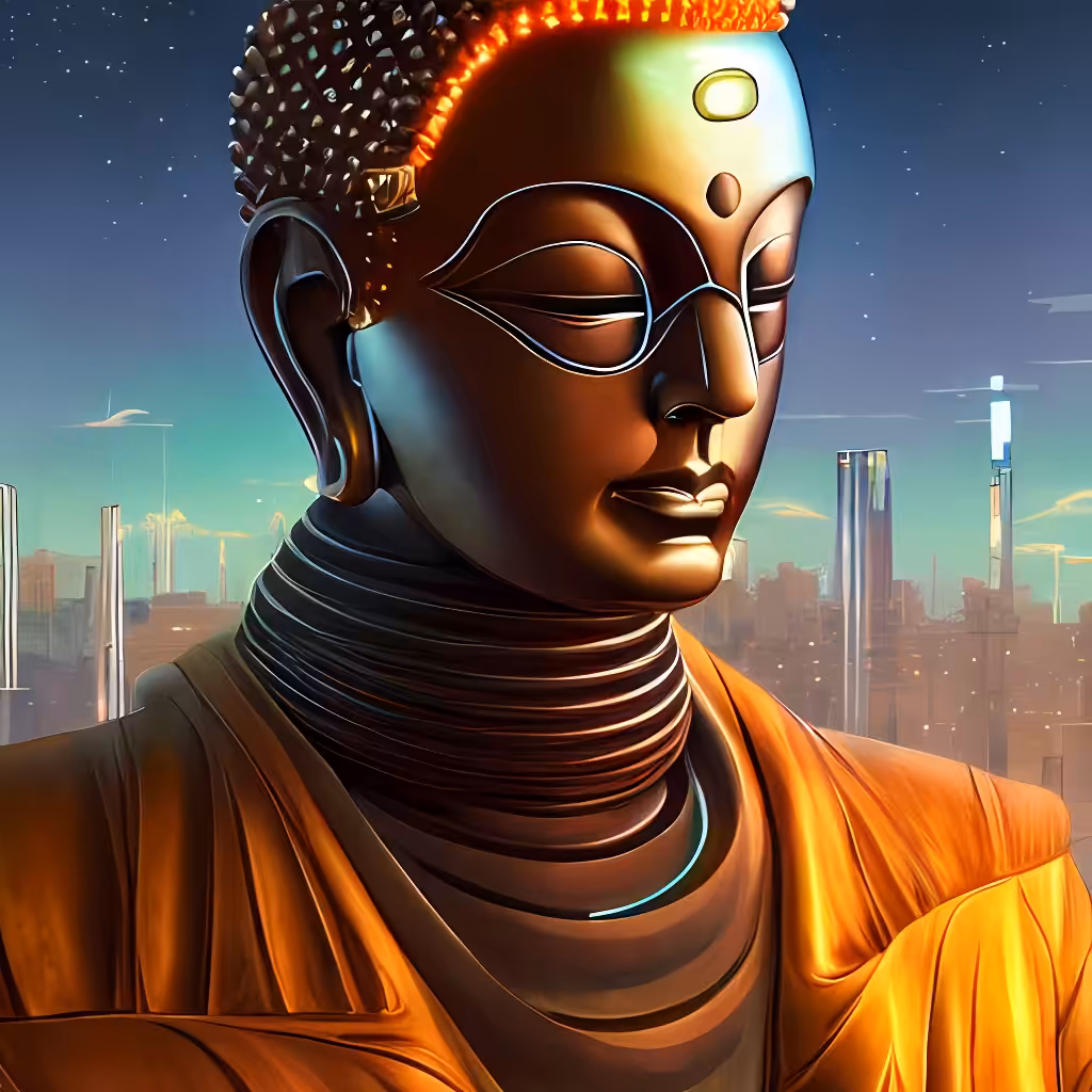 Buddha Futuristic: Buddha futuristic image