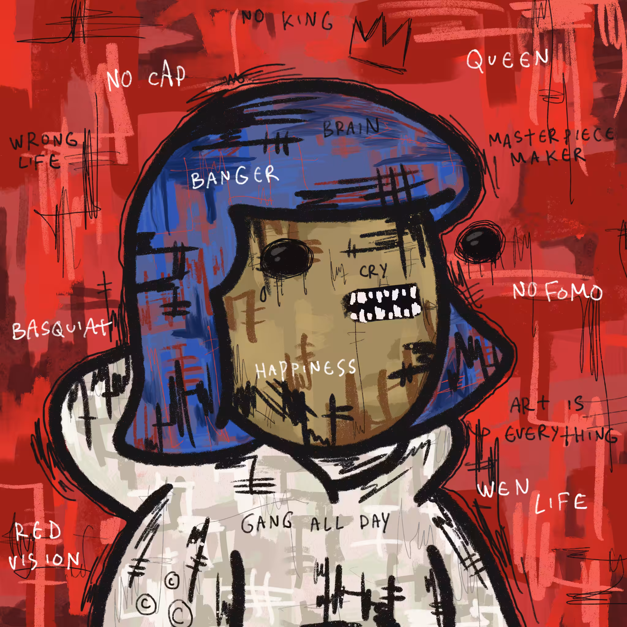 Doodlesquiat #90