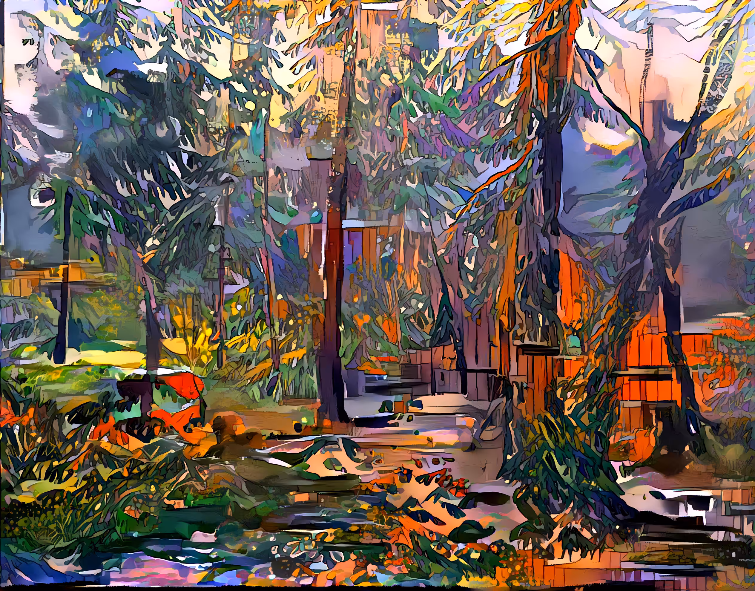 forest near the house
