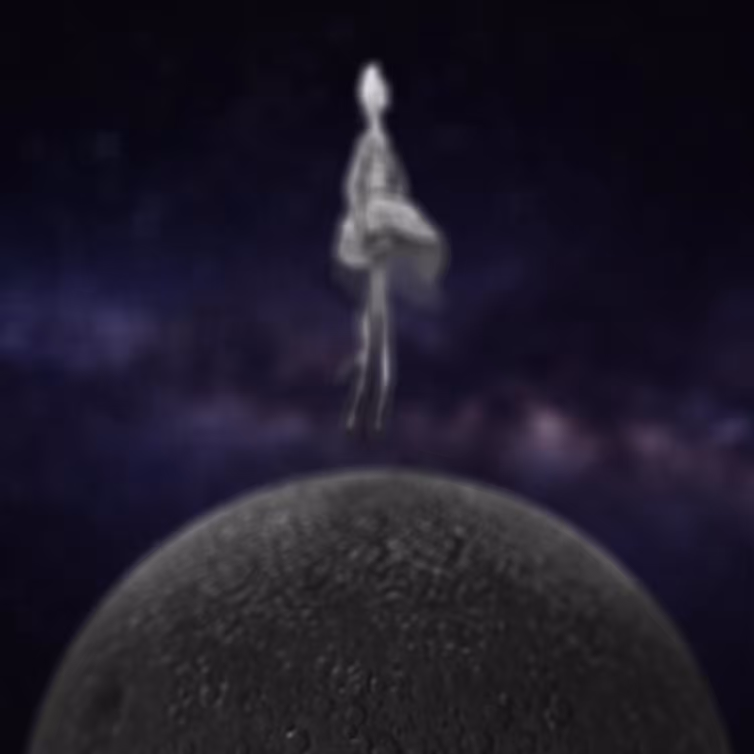   Ballerina dances in universe