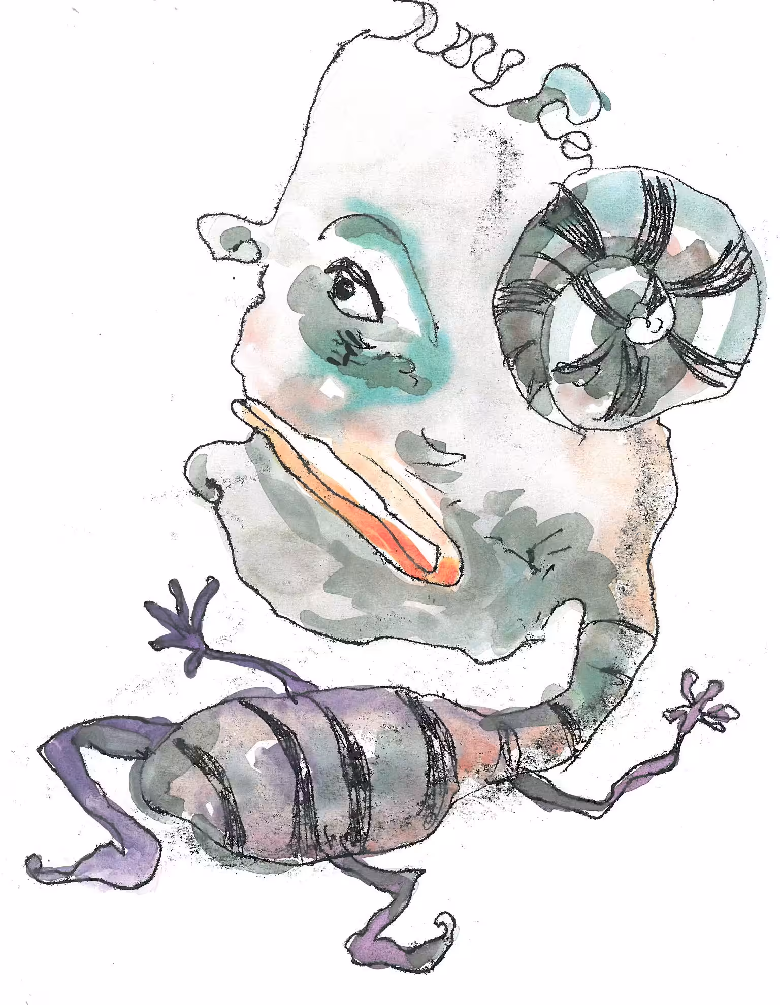 curly horn