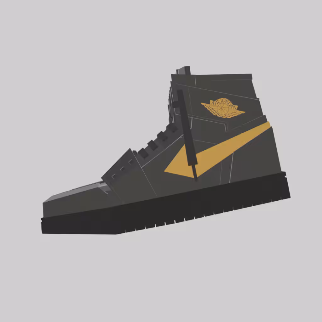 NIKE AIR JORDAN 1 RETRO BLACK METALLIC GOLD