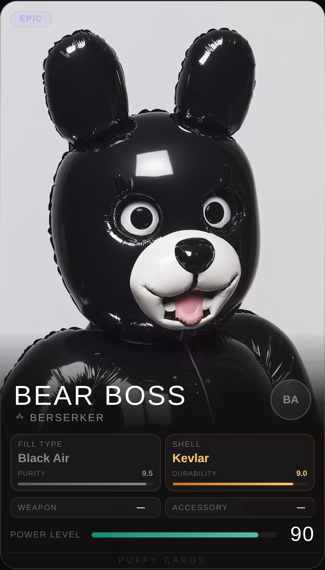 Puffy Cards: Bear Boss
