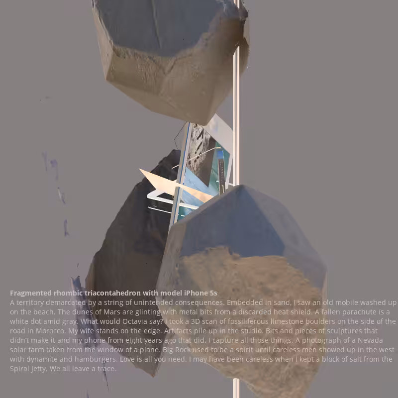 Fragmented triacontahedron with iPhone 5s #39