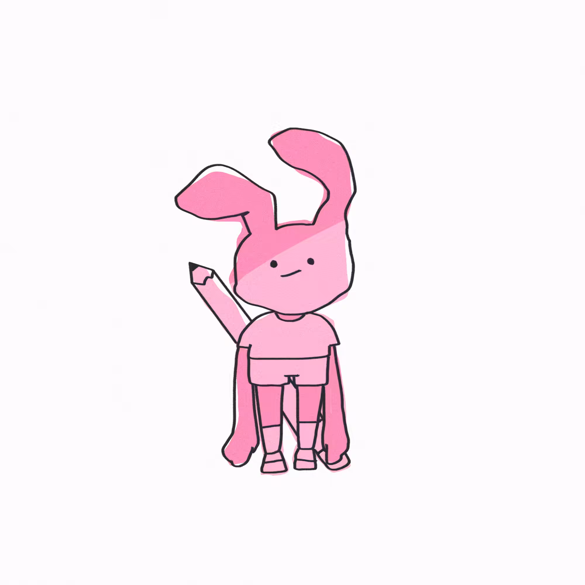 pink demon, drawing, drawing