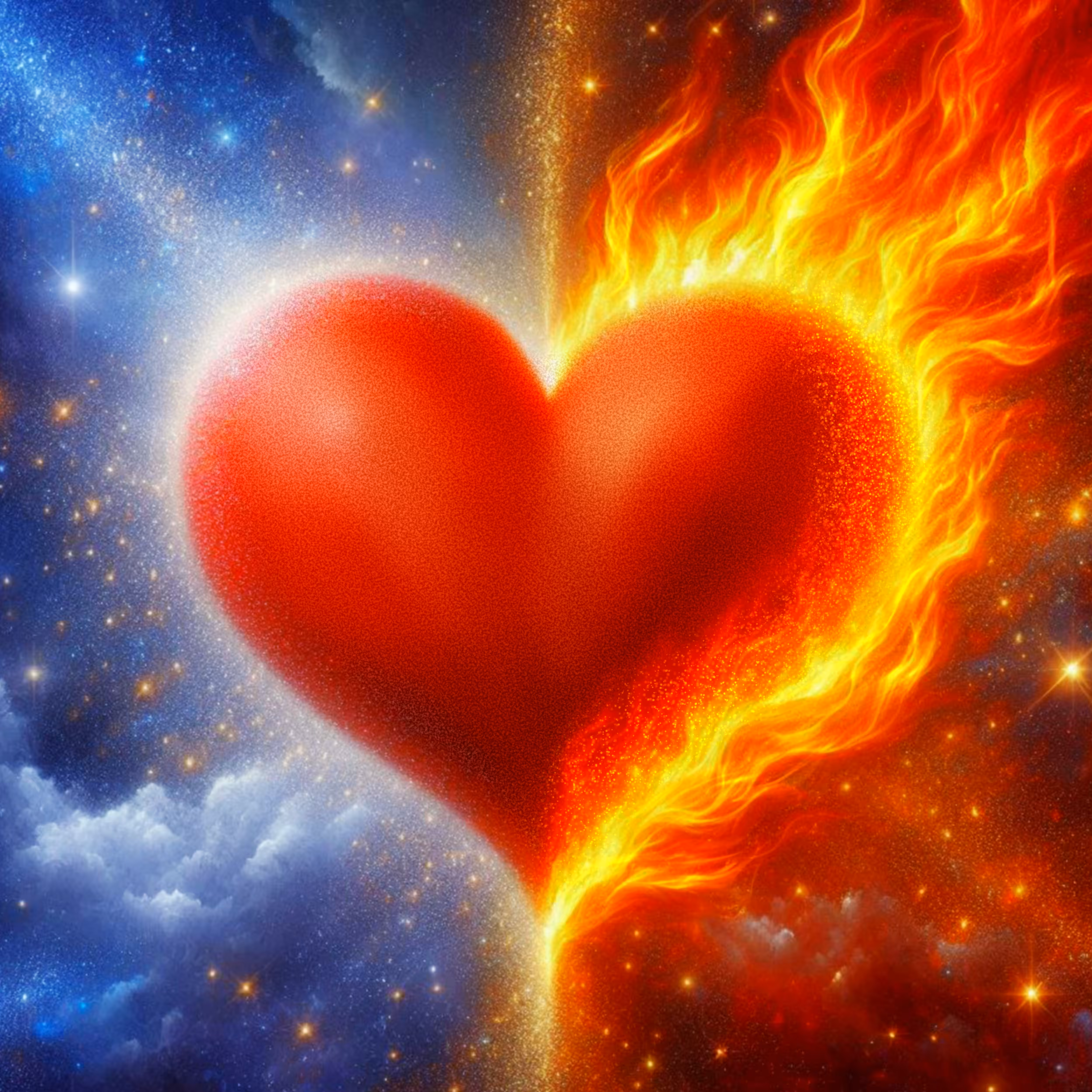 Fiery passion and icy calm