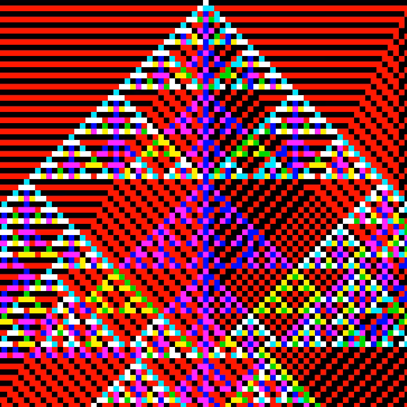 RGB Elementary Cellular Automaton #601