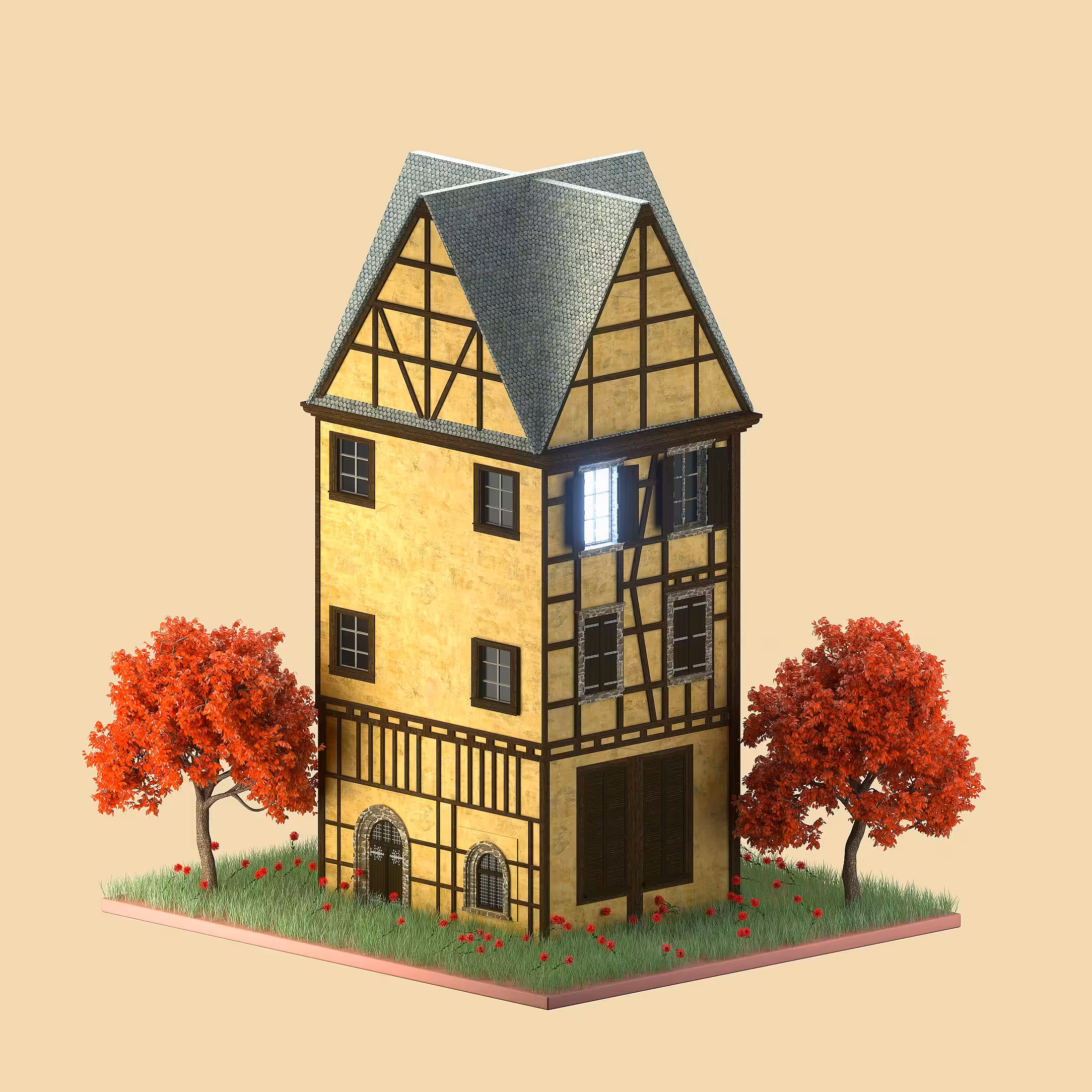 1 - Isometric Fairy Tale House