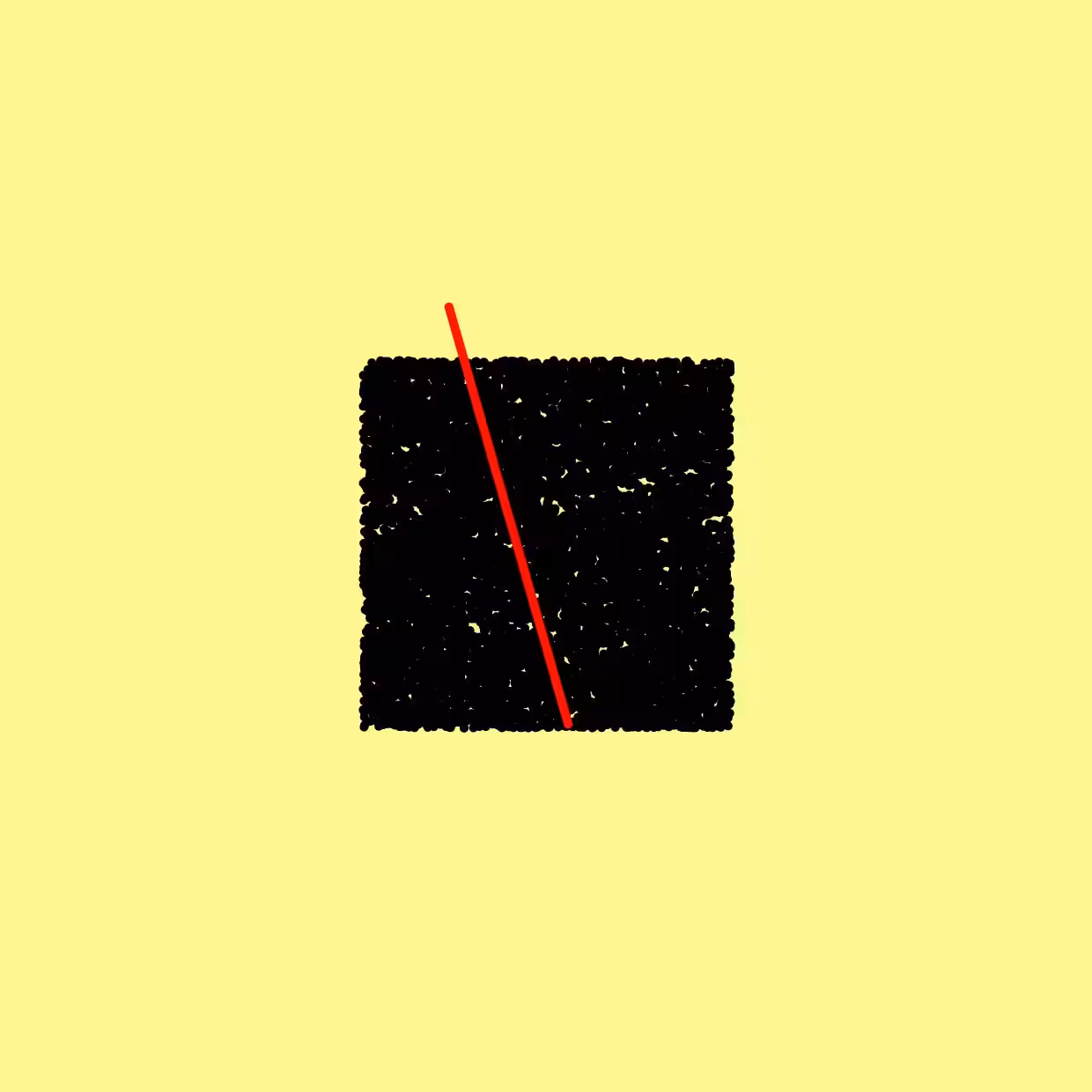 10k Black Dots, One Red Line And A Square 