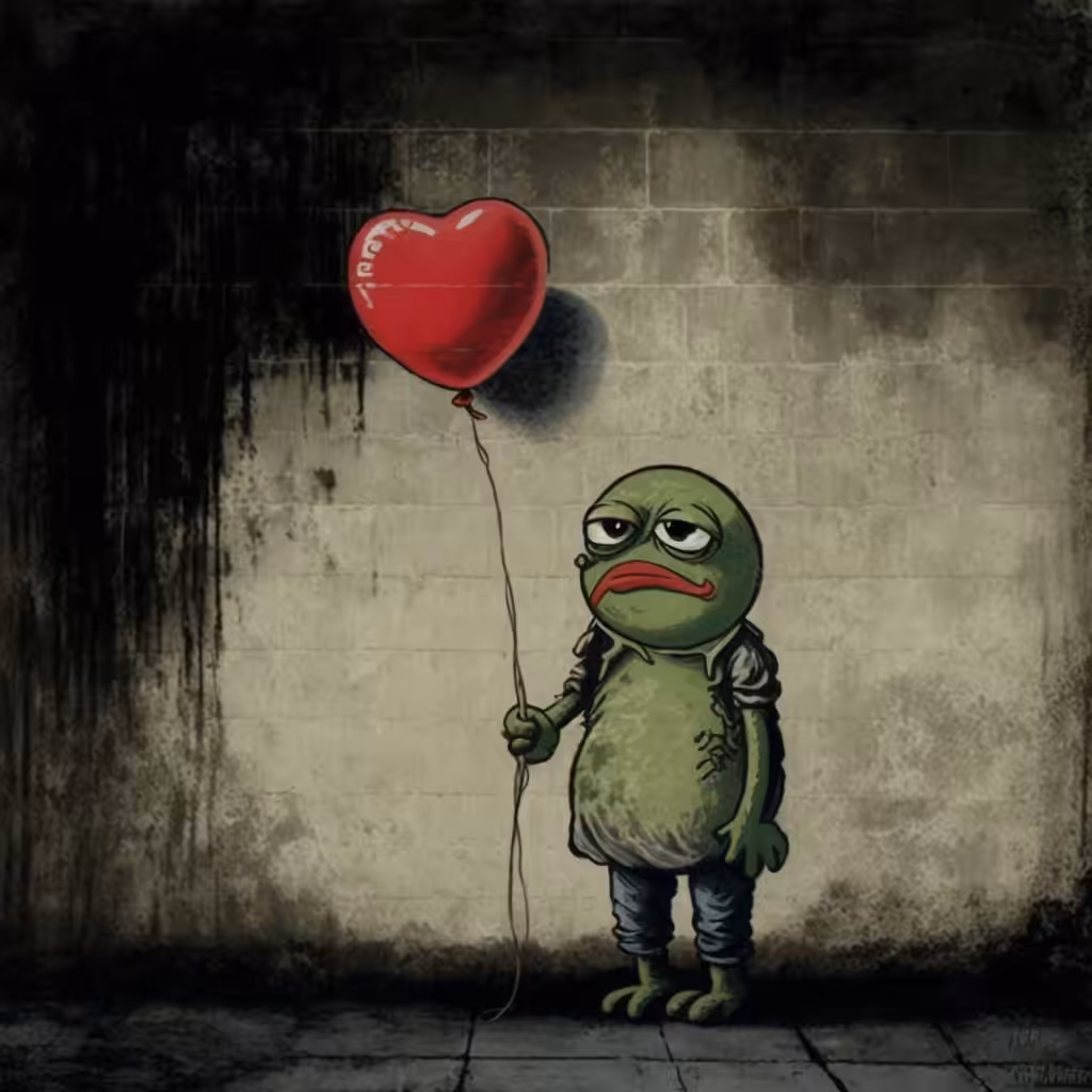 pepe with balloon