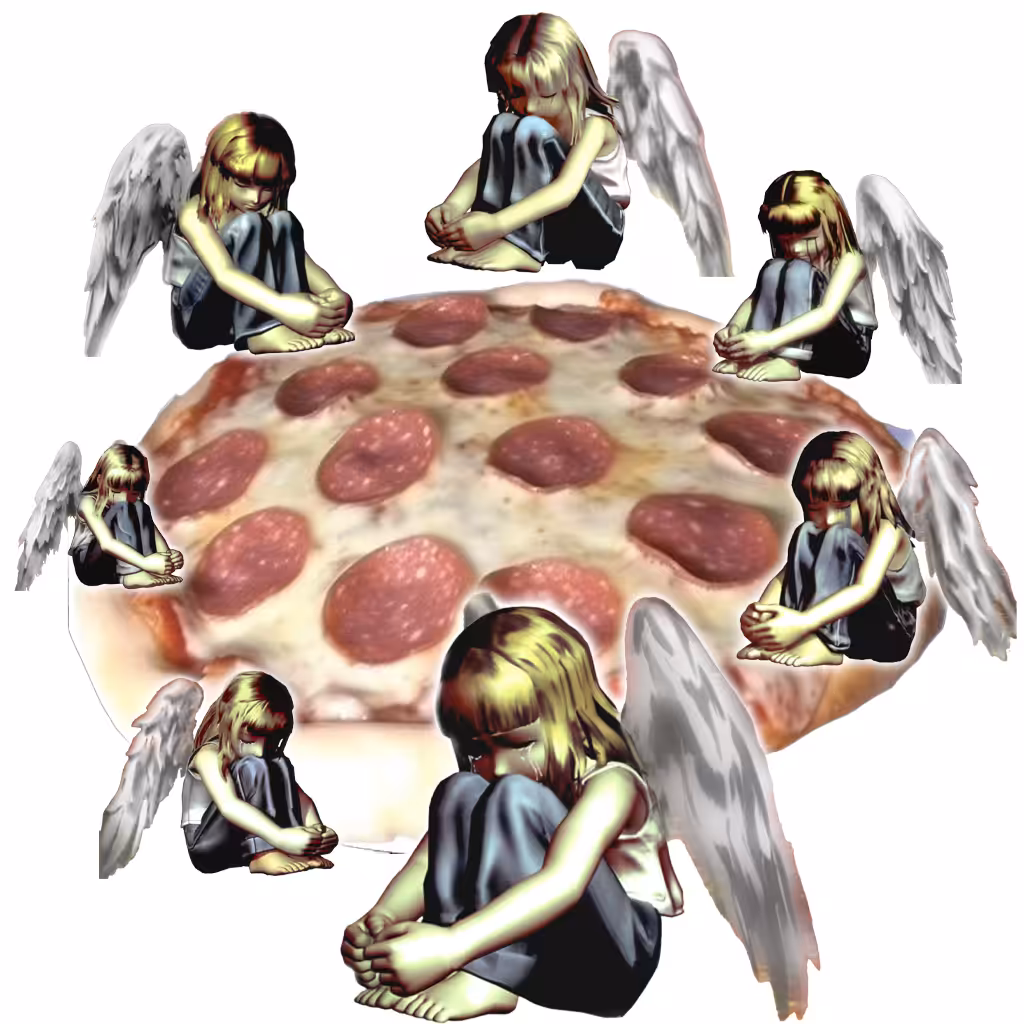 sad angels also eat pizza