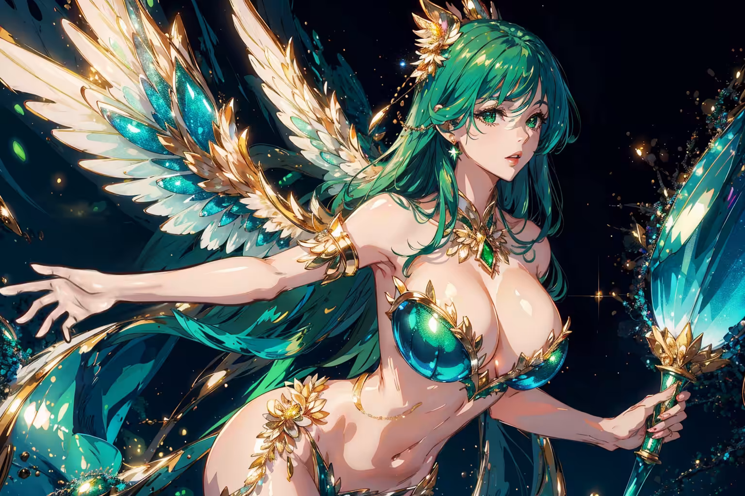 Divine Emerald Angel