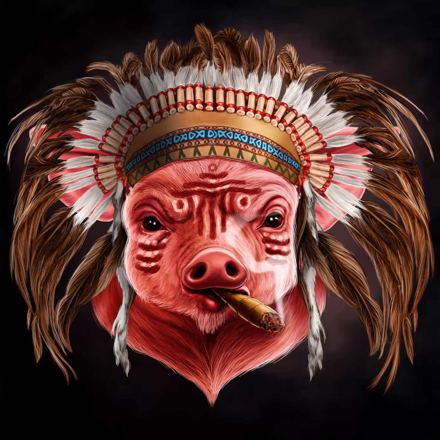PIG: #054    Red Indian pig