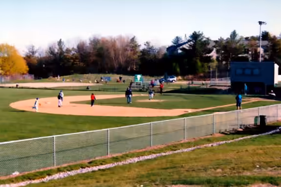 Young baseball players in Boston