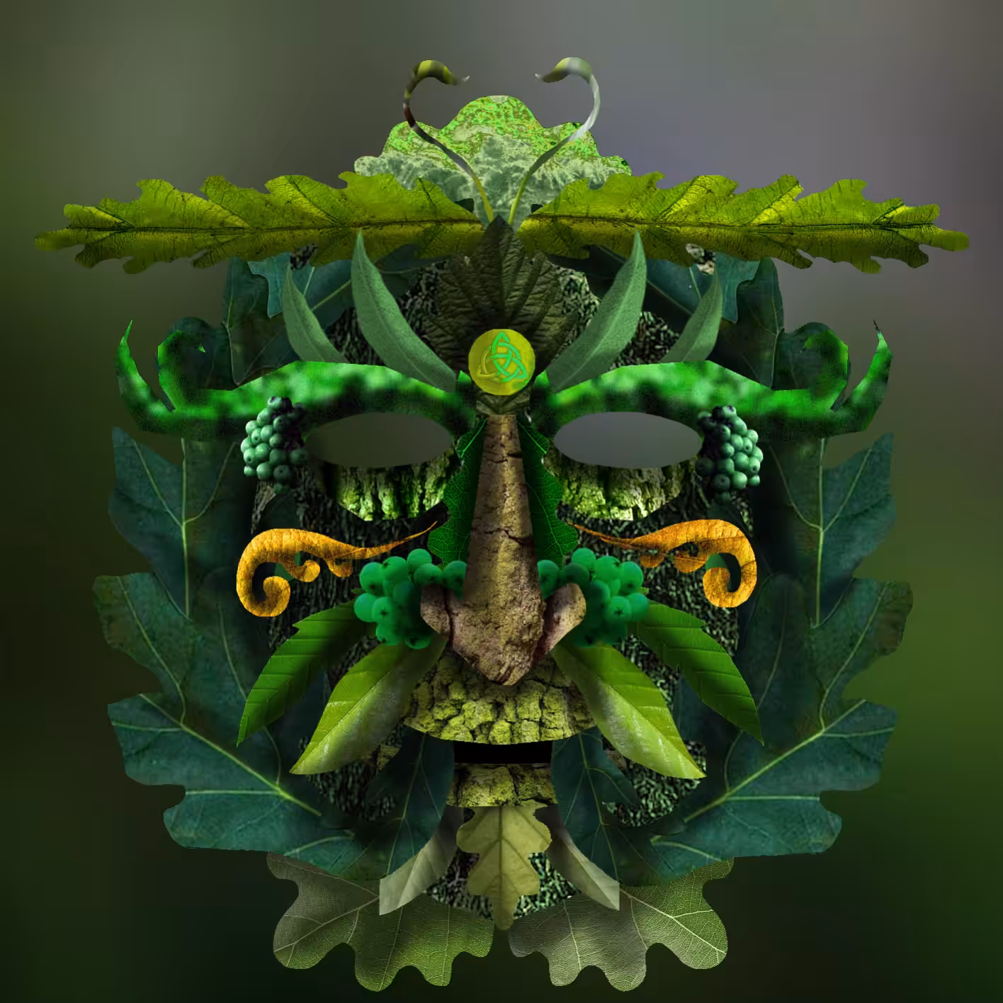 Green Man Mask
