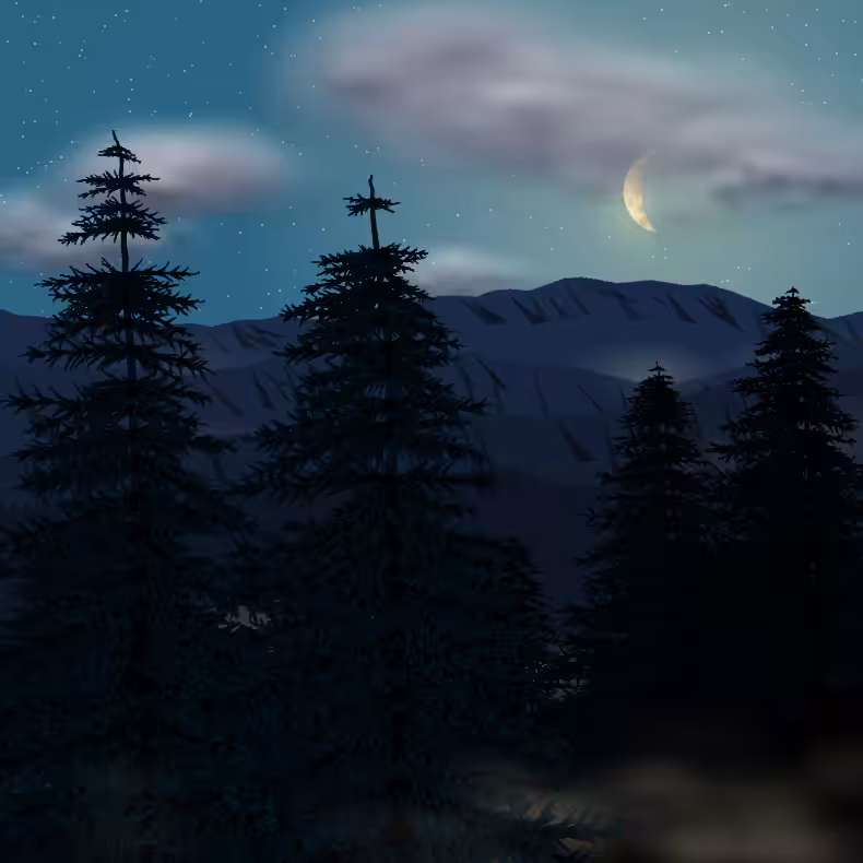 Moonlit Mountains #92