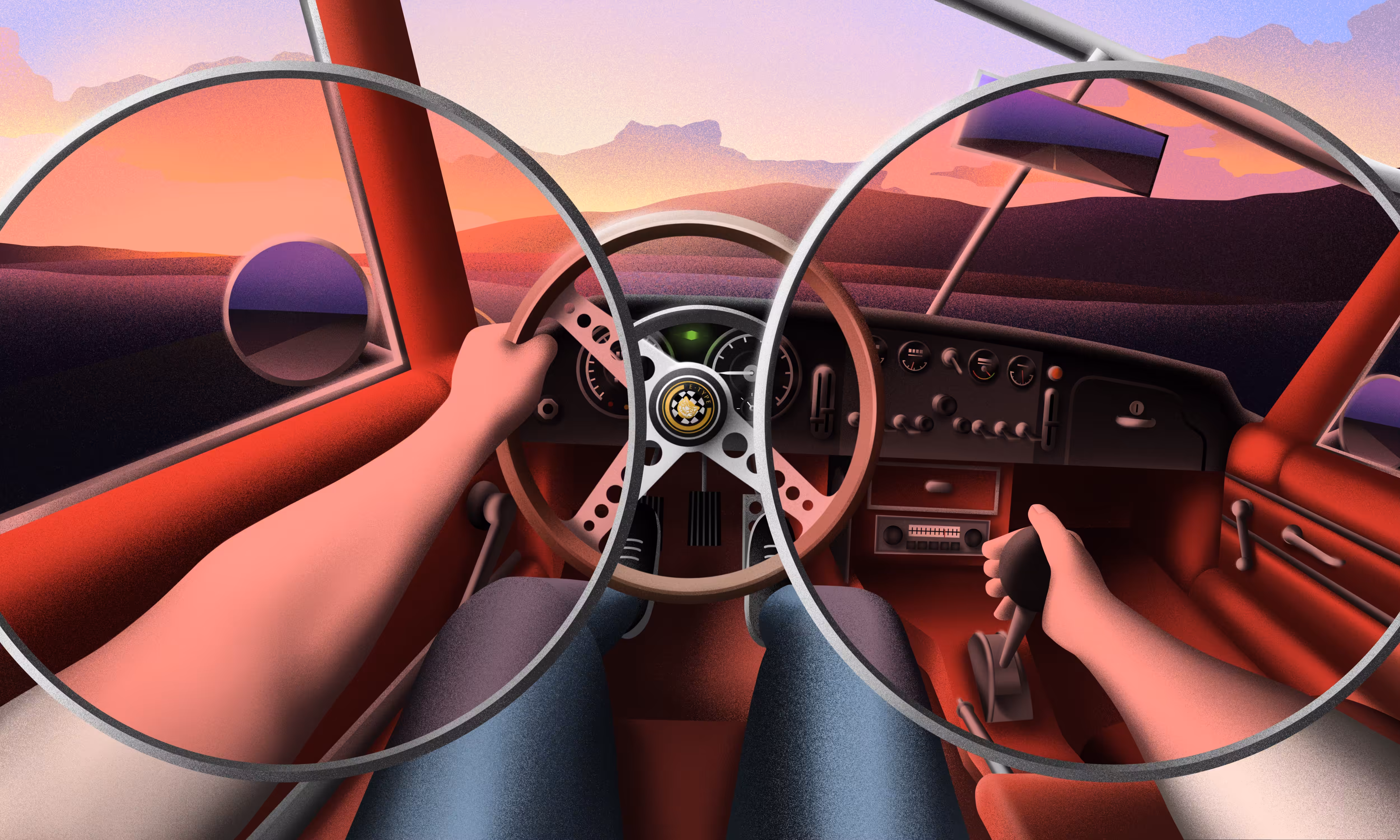 Red Sports Car (Jaguar E-Type)