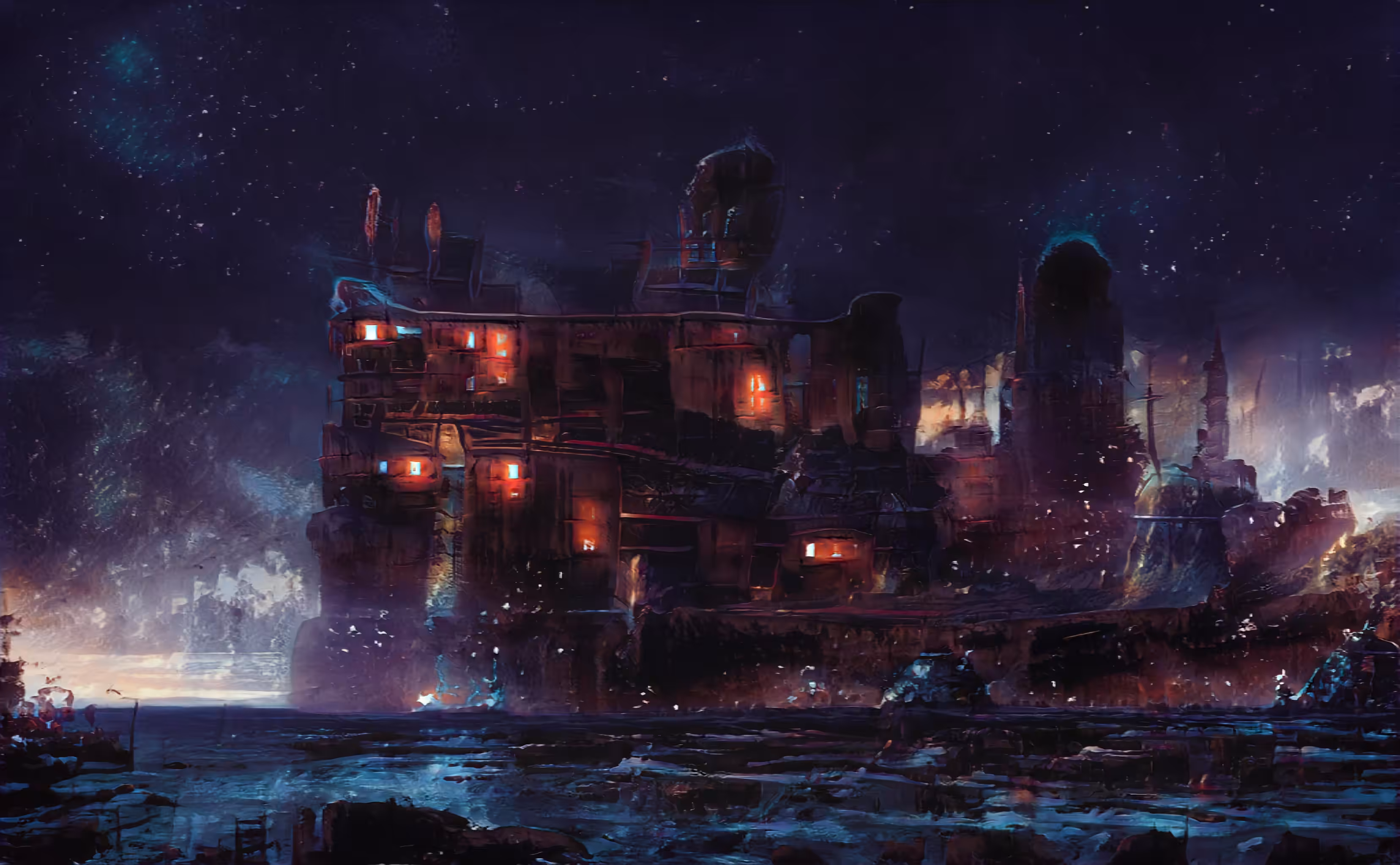1000 unique Ai Generated Landscapes: AI Landscapes #0006 valhalla dome