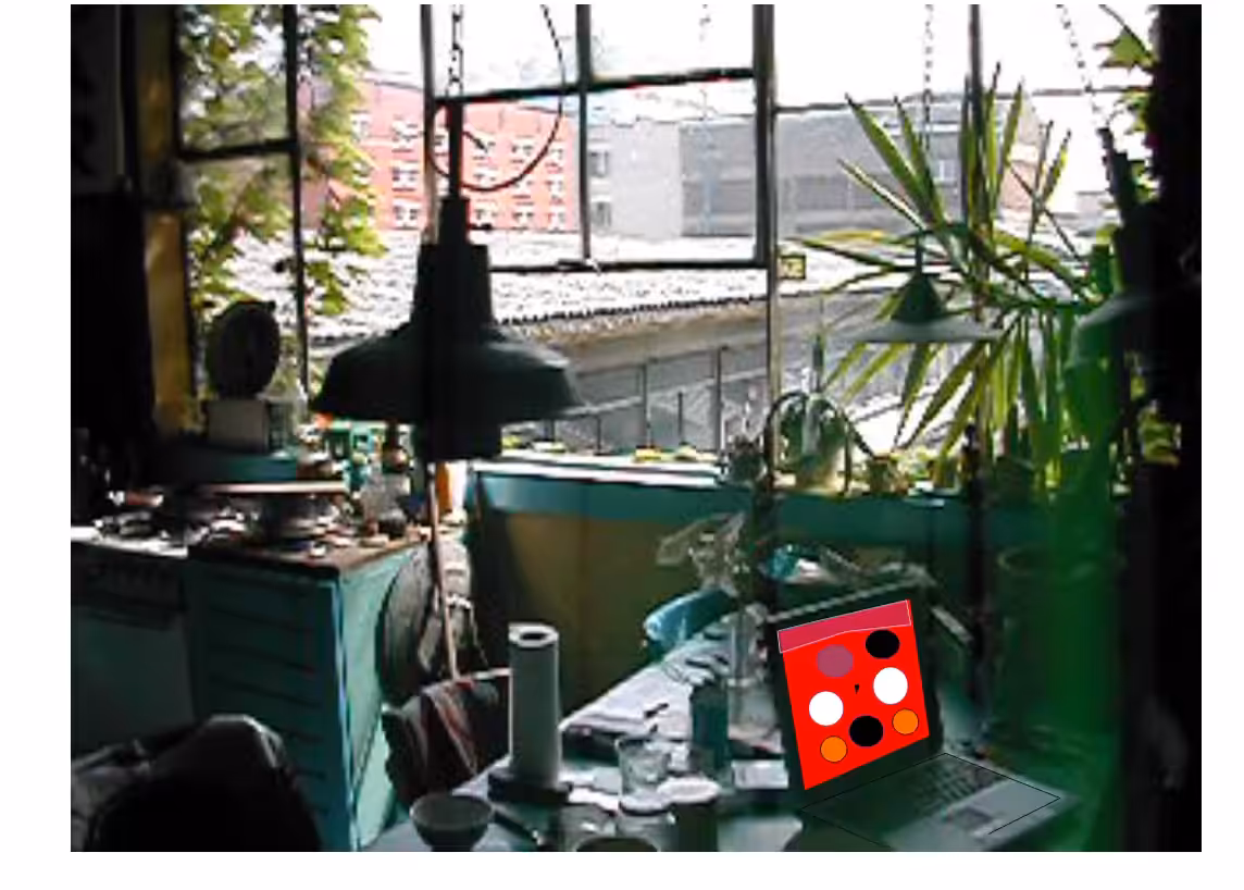 out the window