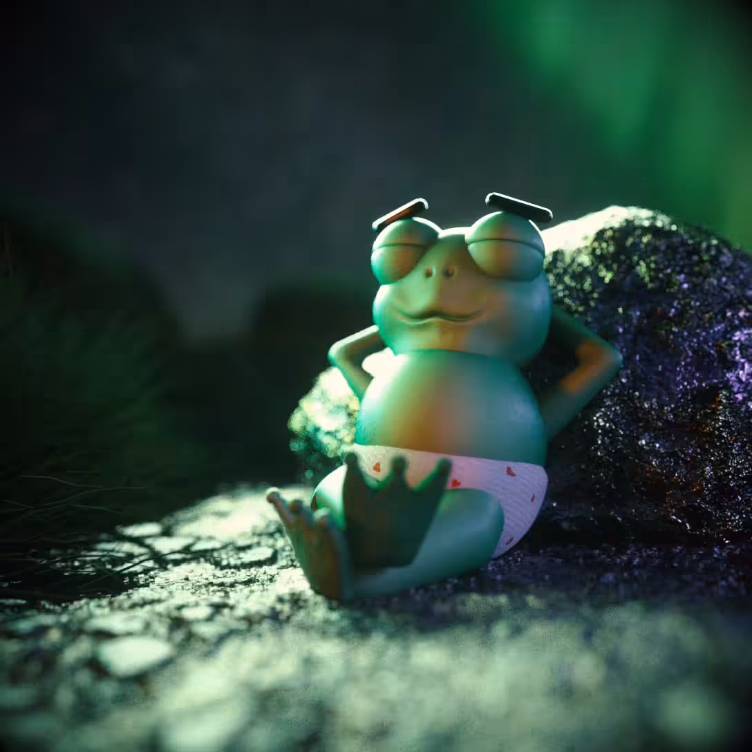 Sleeping frog ❤ 🐸  (Dreaming of ethereum)