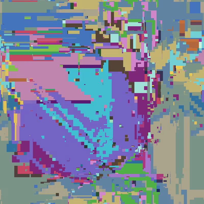 Cascade automata, pixel nature #23