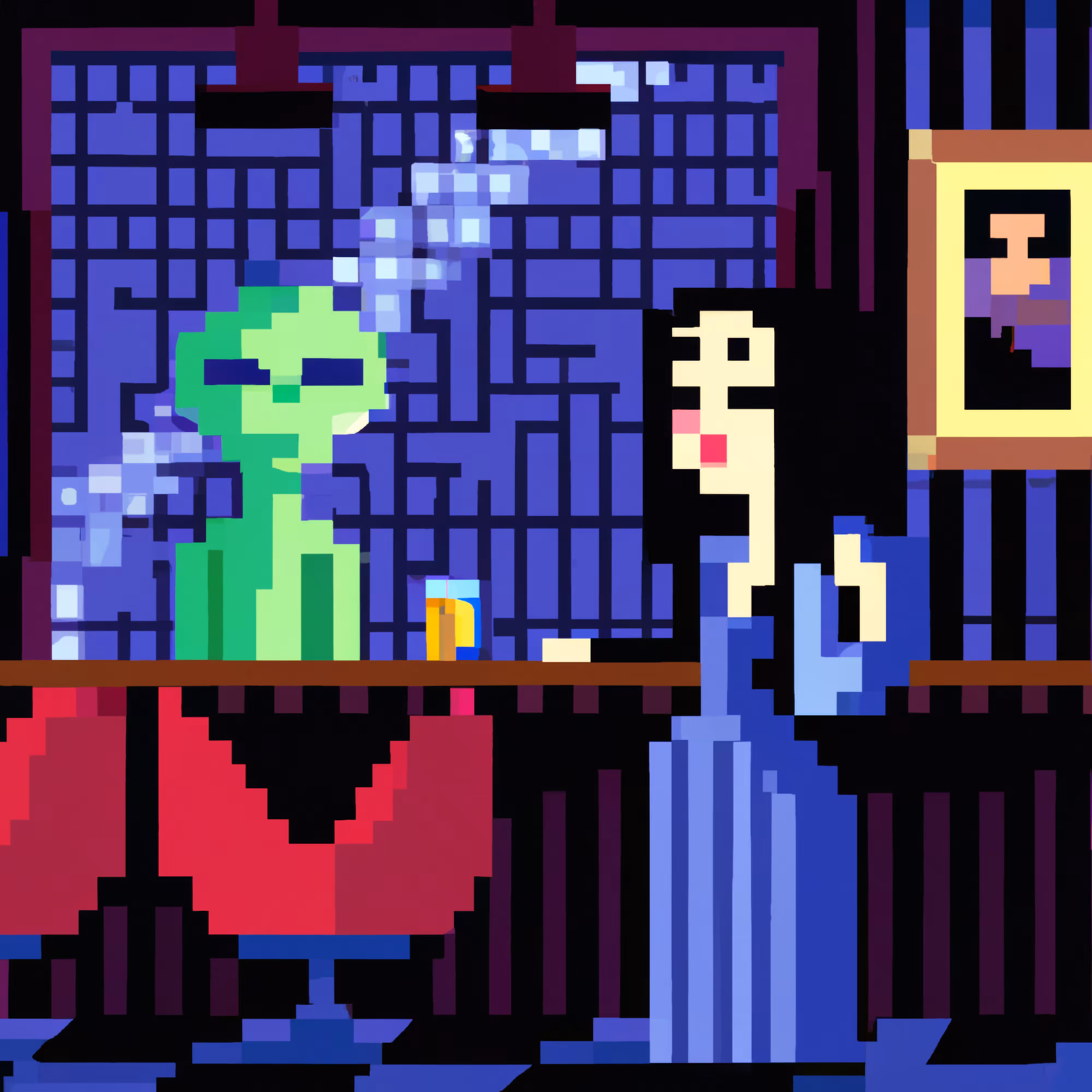 Mona Lisa Meets an Alien in a Bar #18: Princess Mona