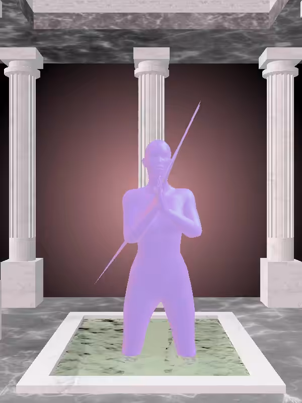 HeavenComputer: The Praying Bright Purple Woman #2843