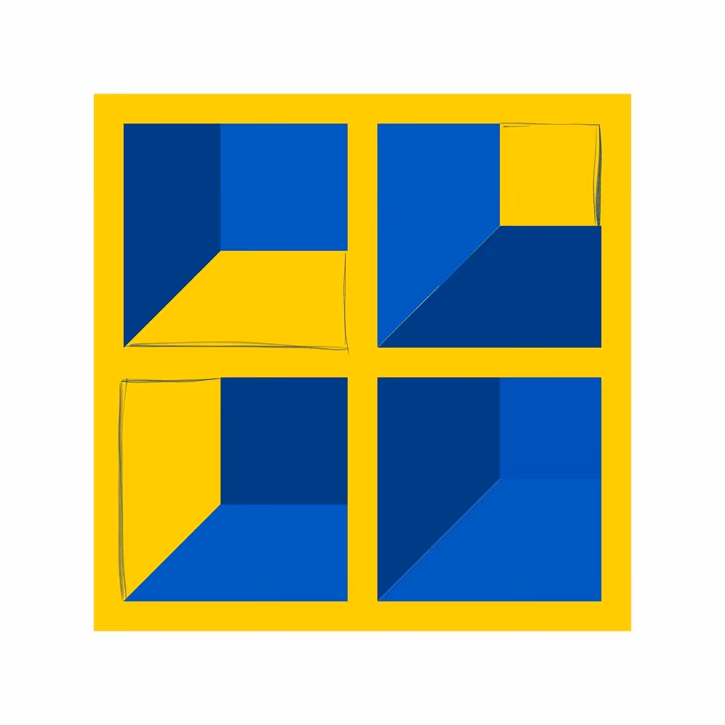 Drawn in Blue and Yellow