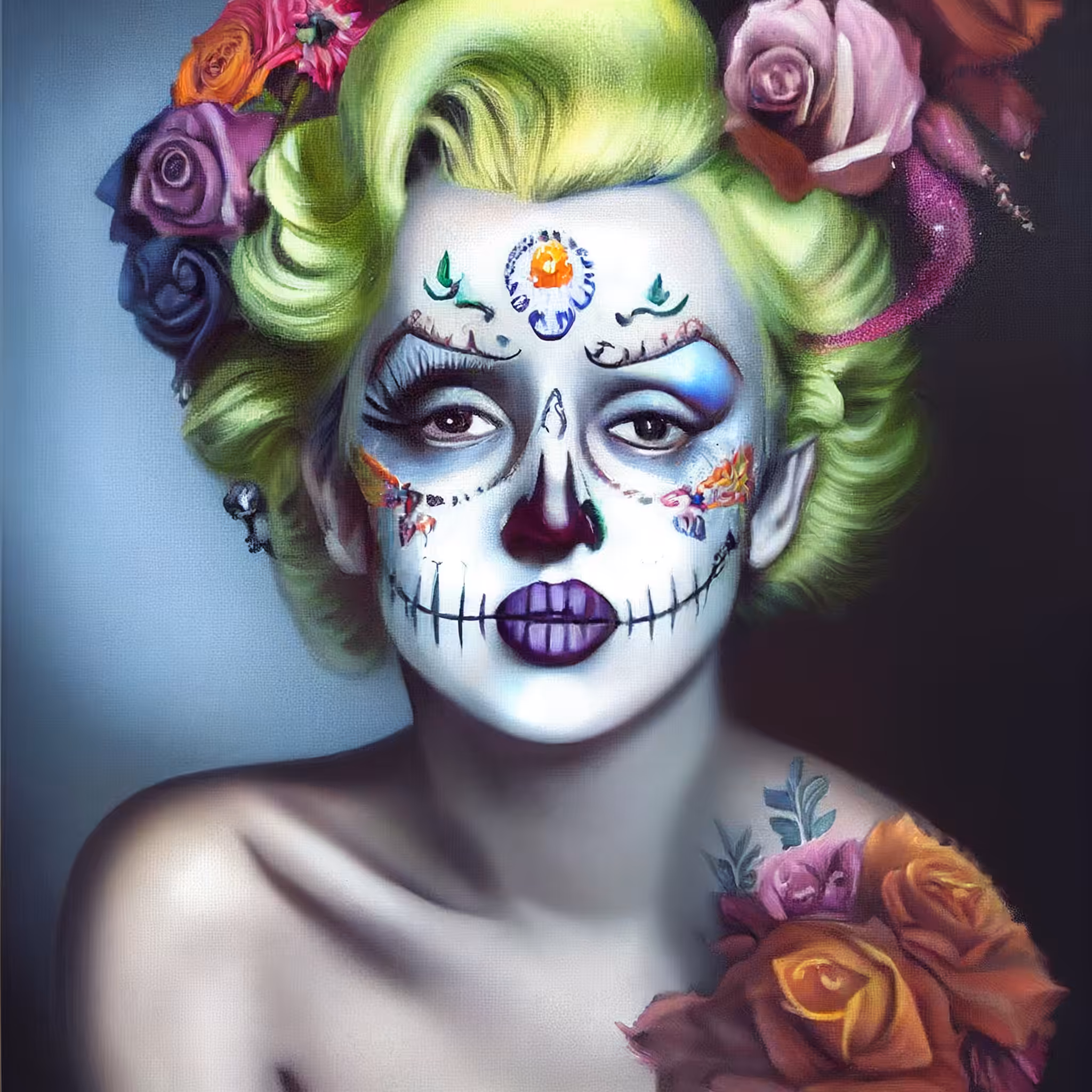 Celebrity Sugar Skulls - Marilyn