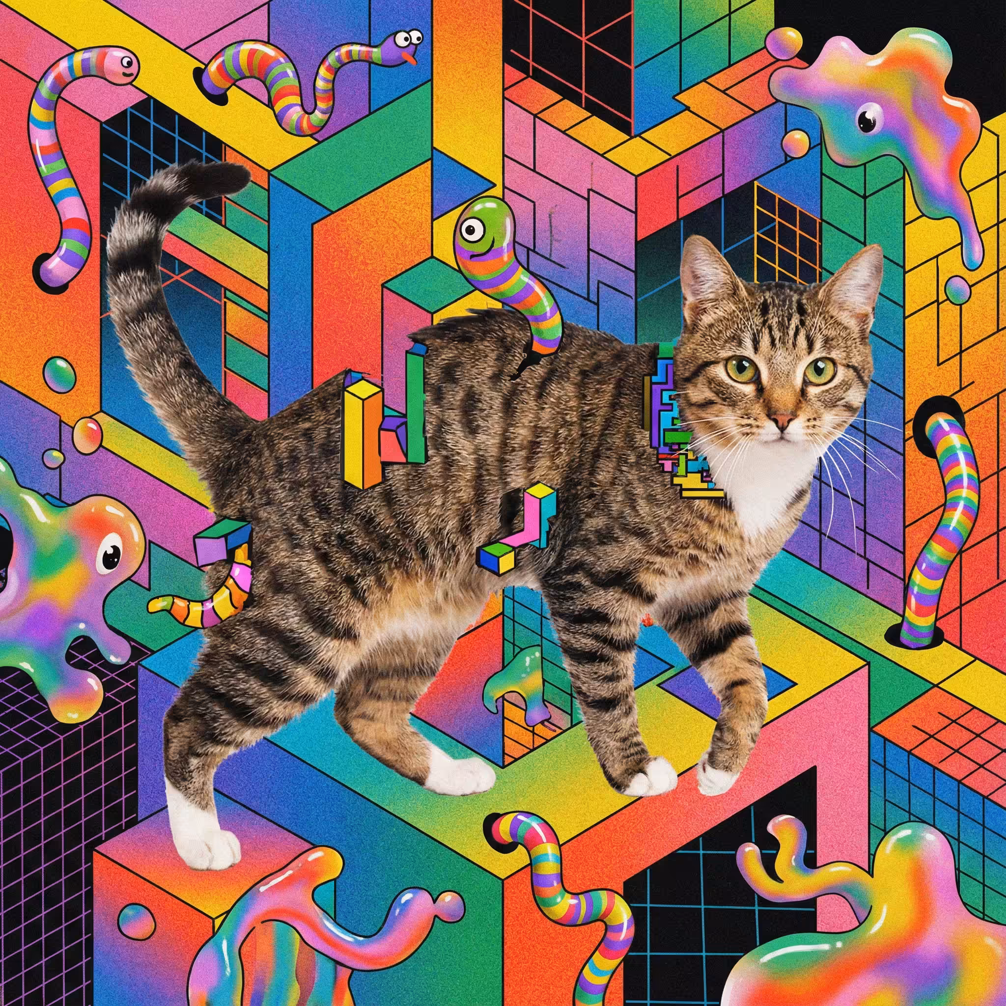 abstract cats #74