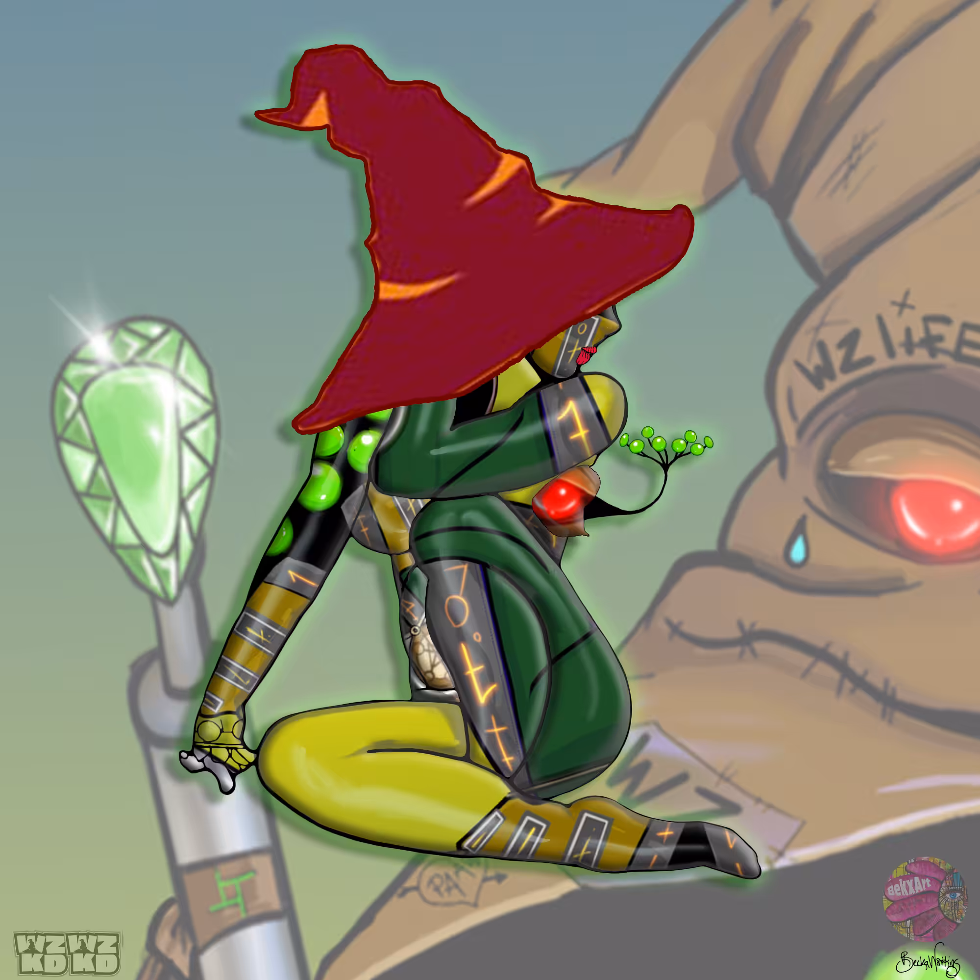 BekxArt / WZKD colab: Emerald Woman