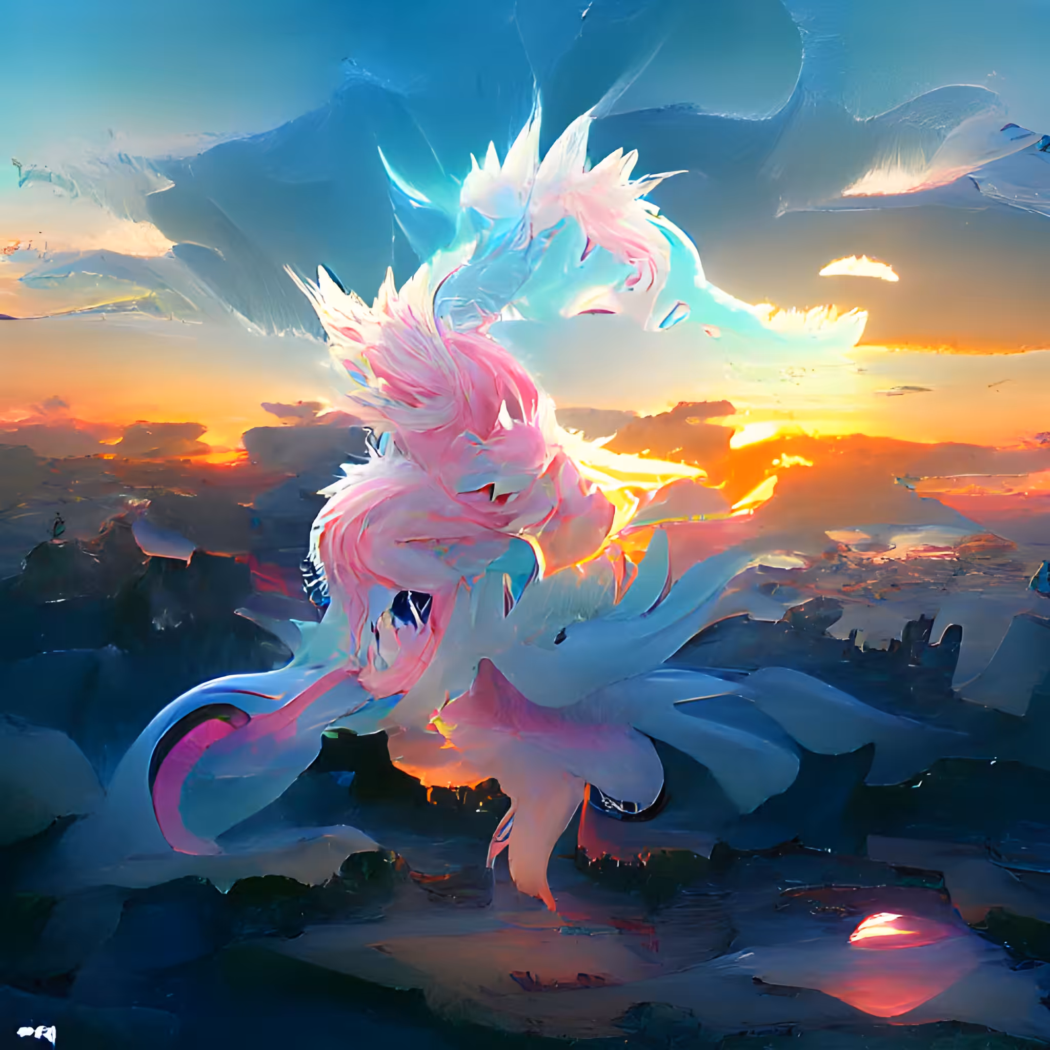 Cotton Candy Dragon Sunset #09