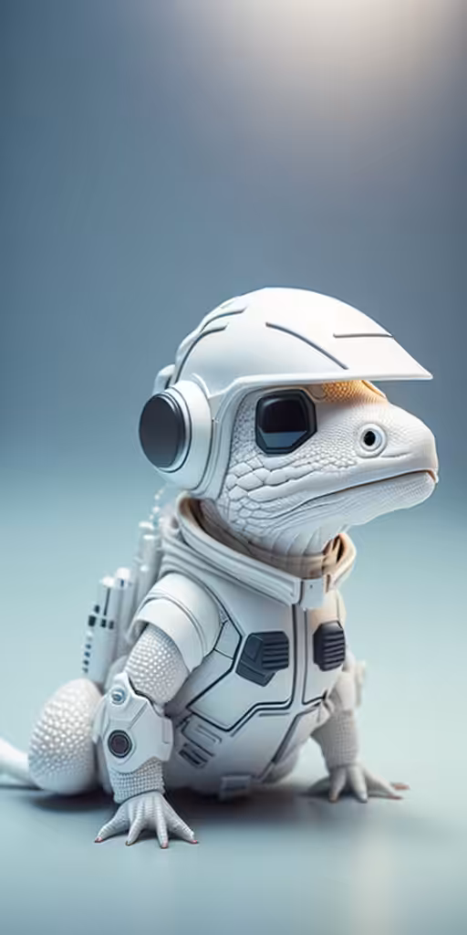 White lizard : MINI cute white soldier lizard 