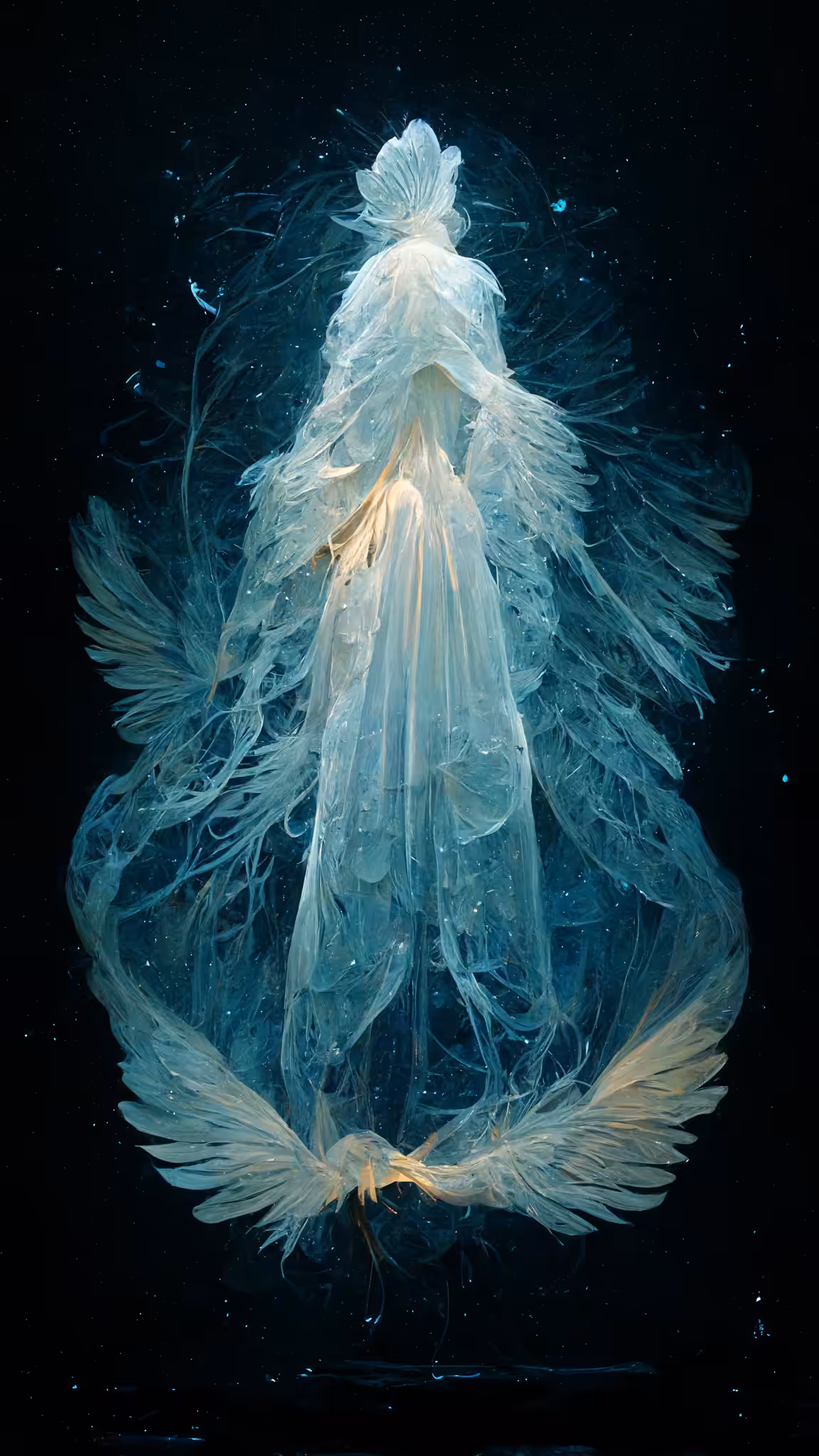 Glass angels sculpture #4