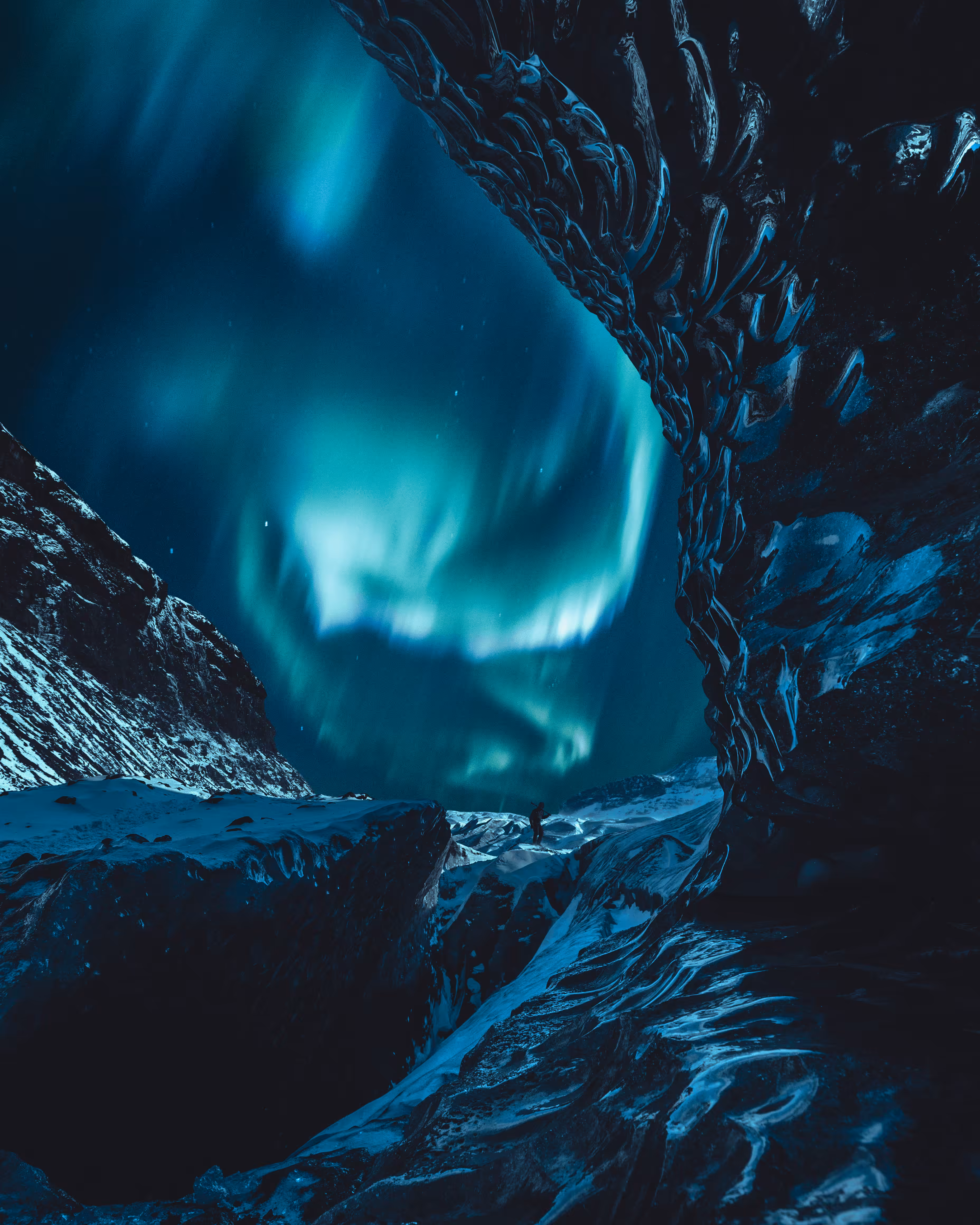 Ice Cave Aurora