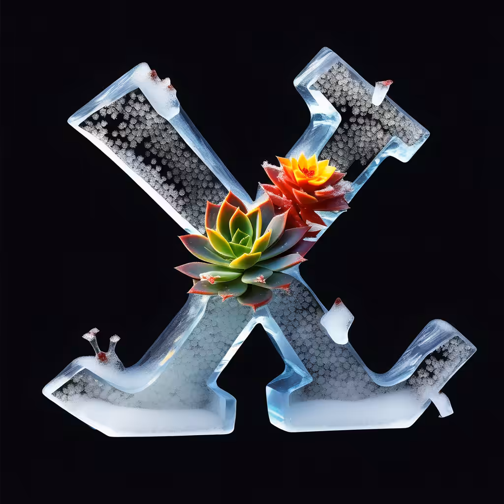 Scrabble collection - Cactus Alphabet: X