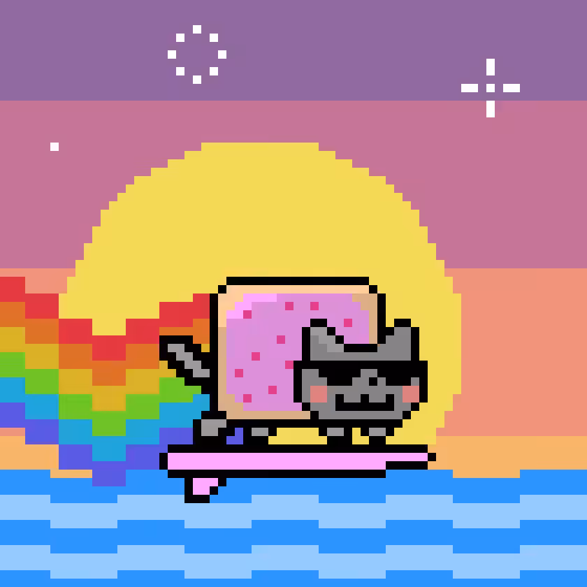 Surfing Nyan Cat