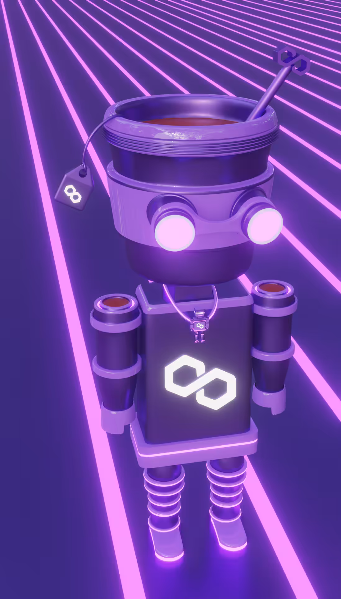 Polygon Coffee Mascot